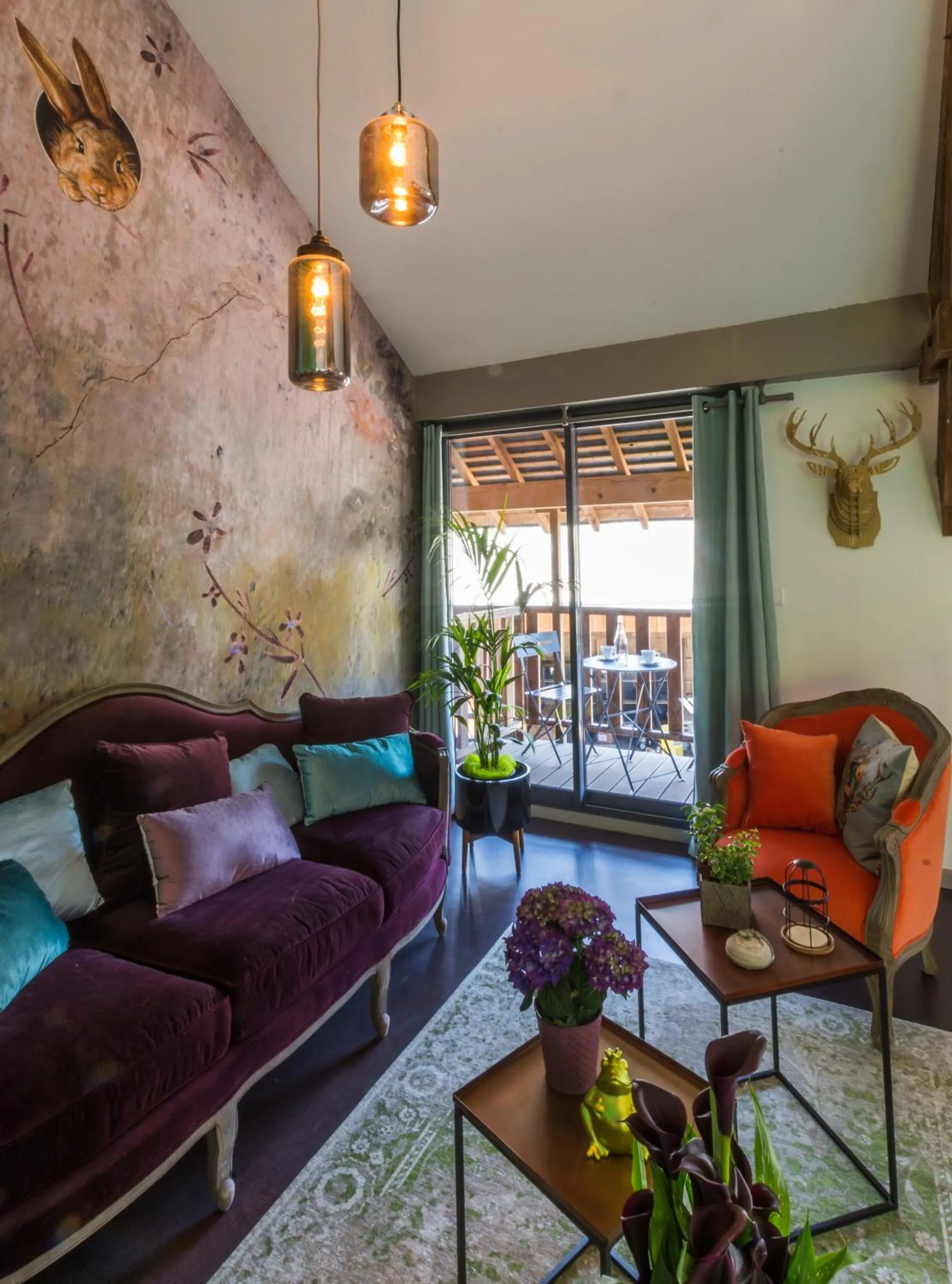 Living room in La Haute Forge B&B