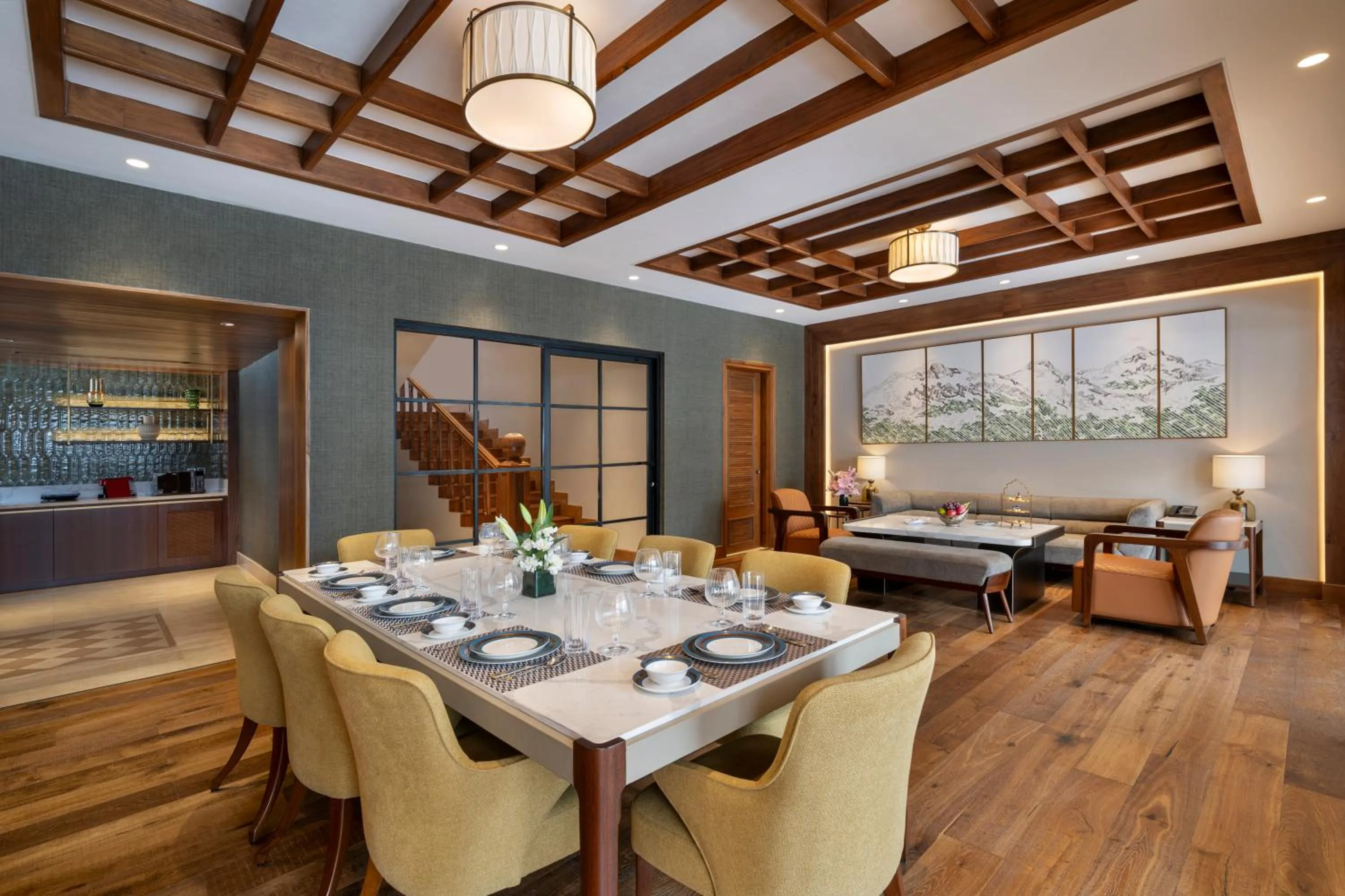 Living room in The Khyber Himalayan Resort & Spa