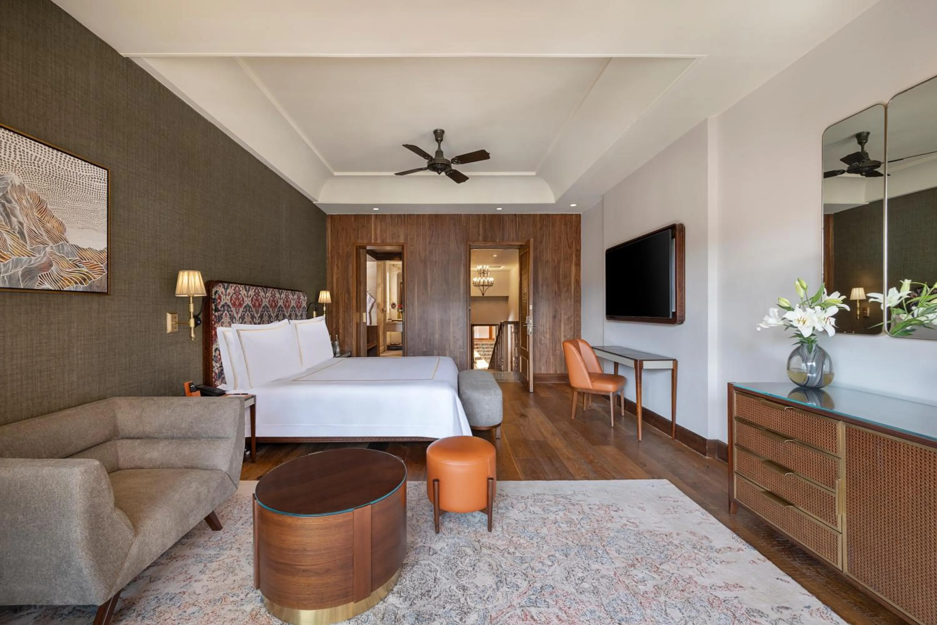 Bed in The Khyber Himalayan Resort & Spa