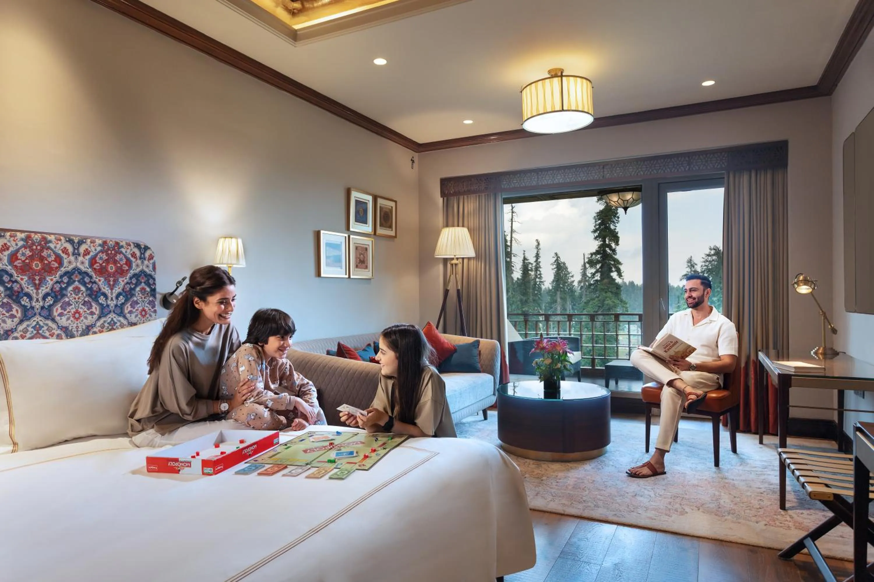 Bed in The Khyber Himalayan Resort & Spa