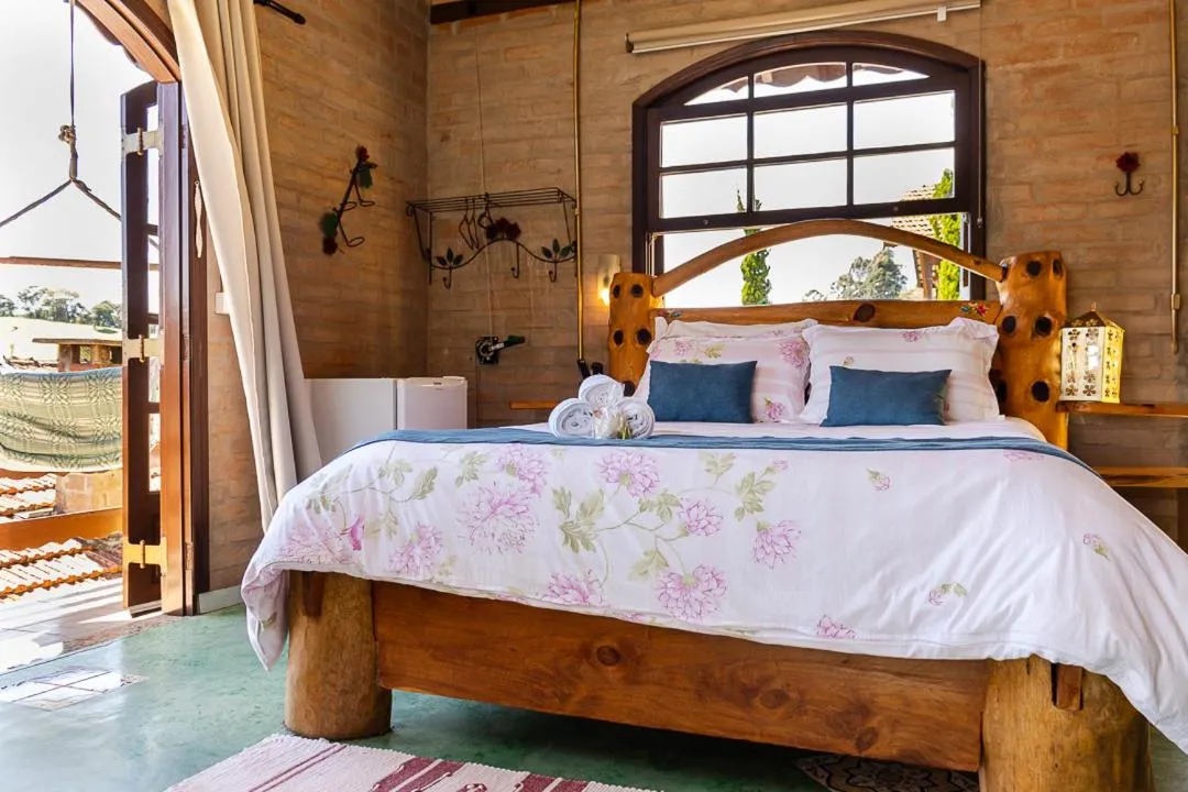 Bed in Pousada Chalés São Francisco