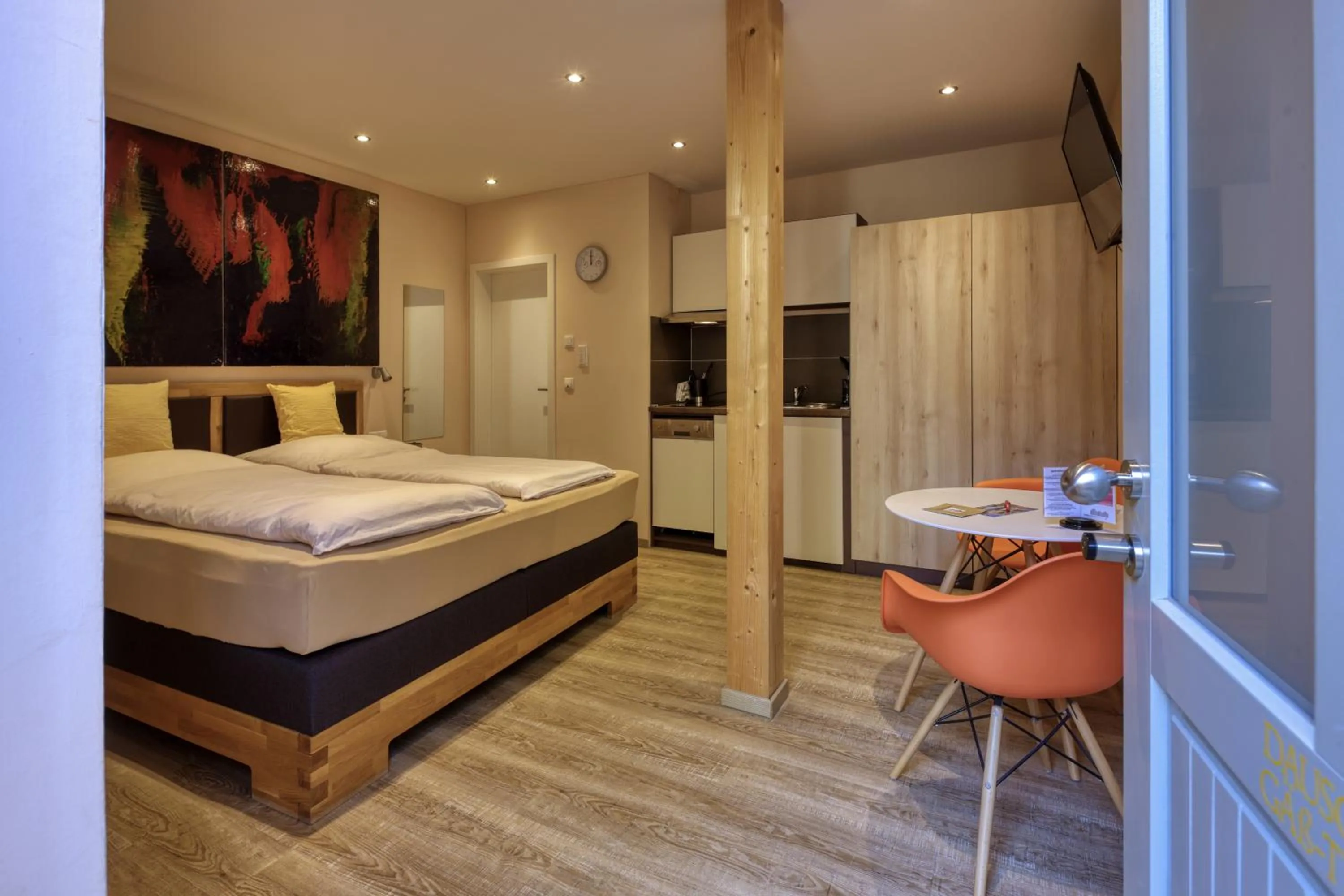 TV and multimedia, Bed in AD1716 apARTments Marktheidenfeld