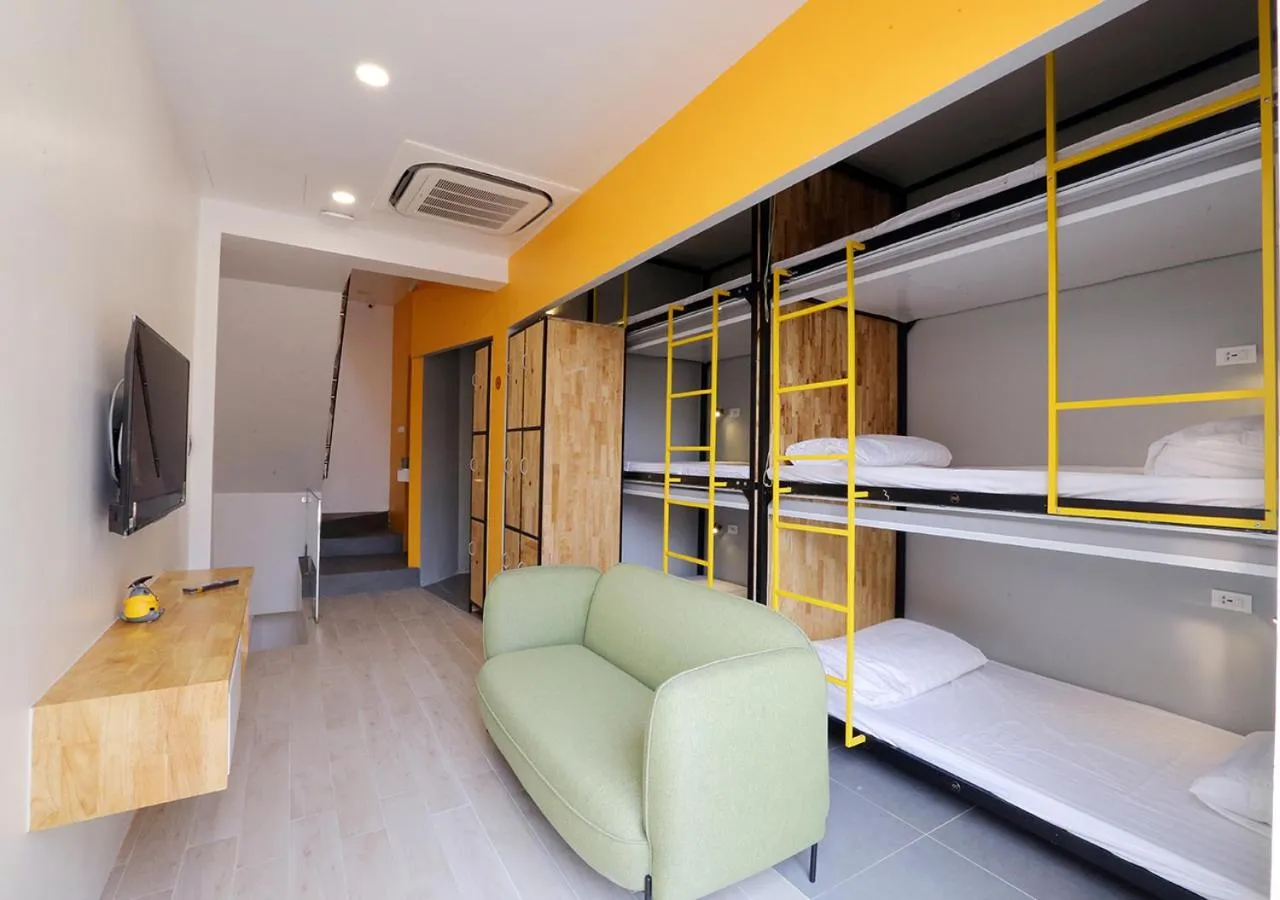 Living room in Hanoi Banana Hostel