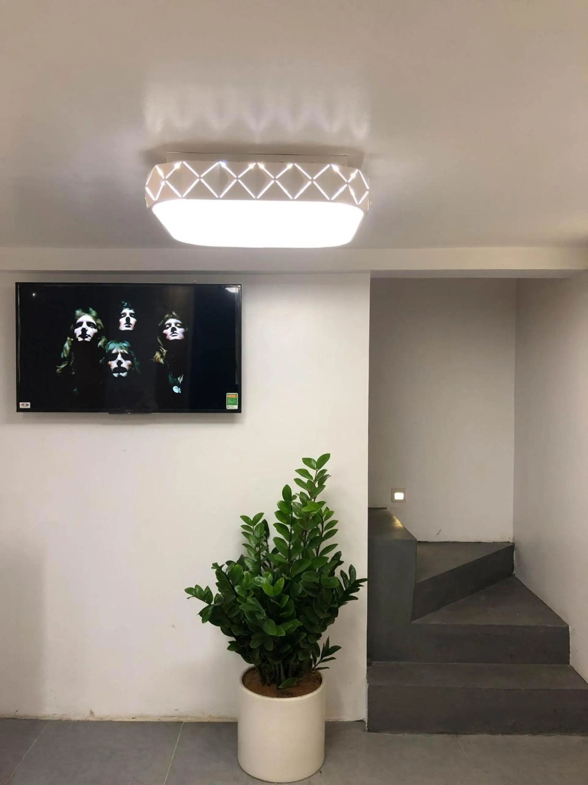 Communal lounge/ TV room in Hanoi Banana Hostel