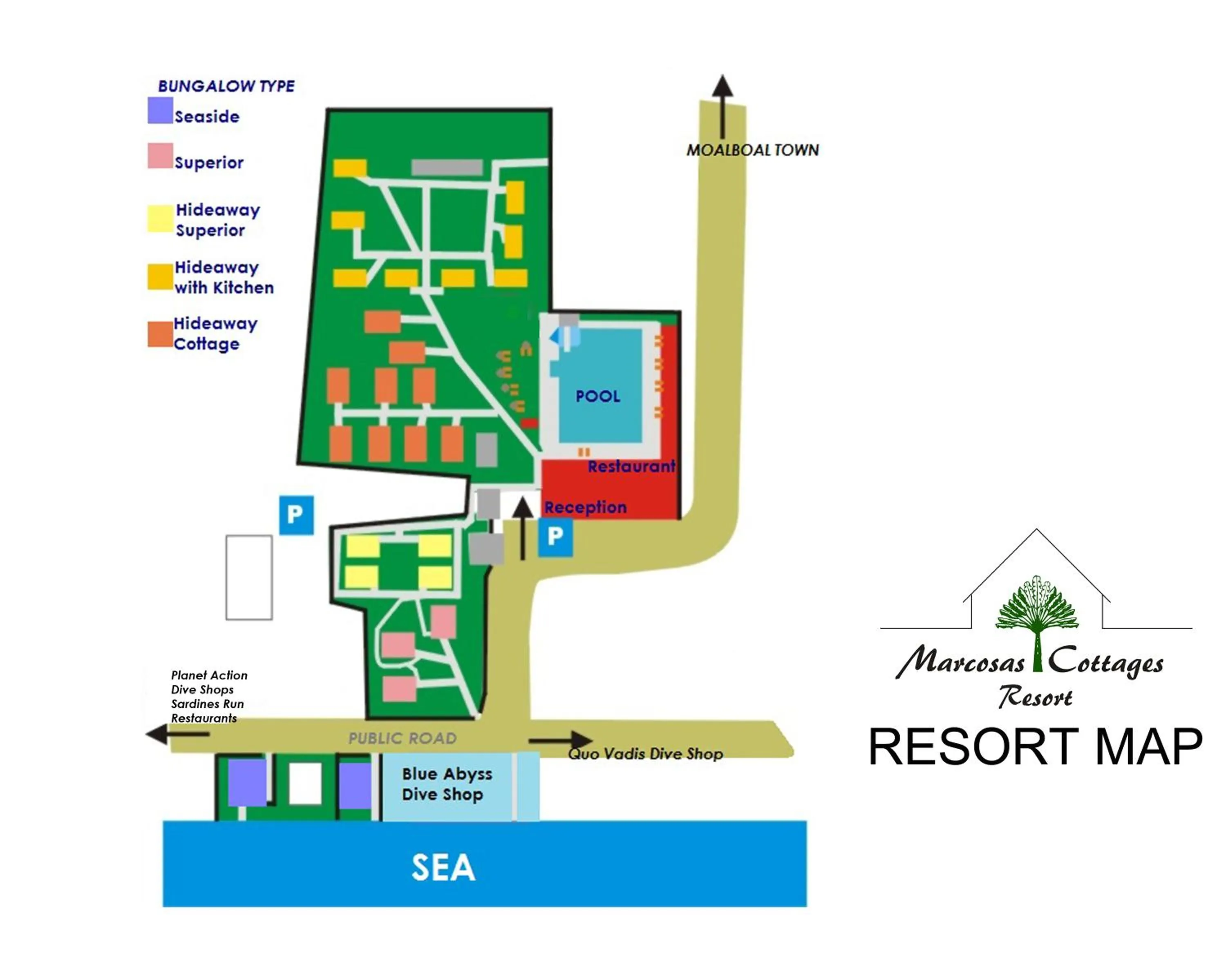 Floor plan in Marcosas Cottages Resort