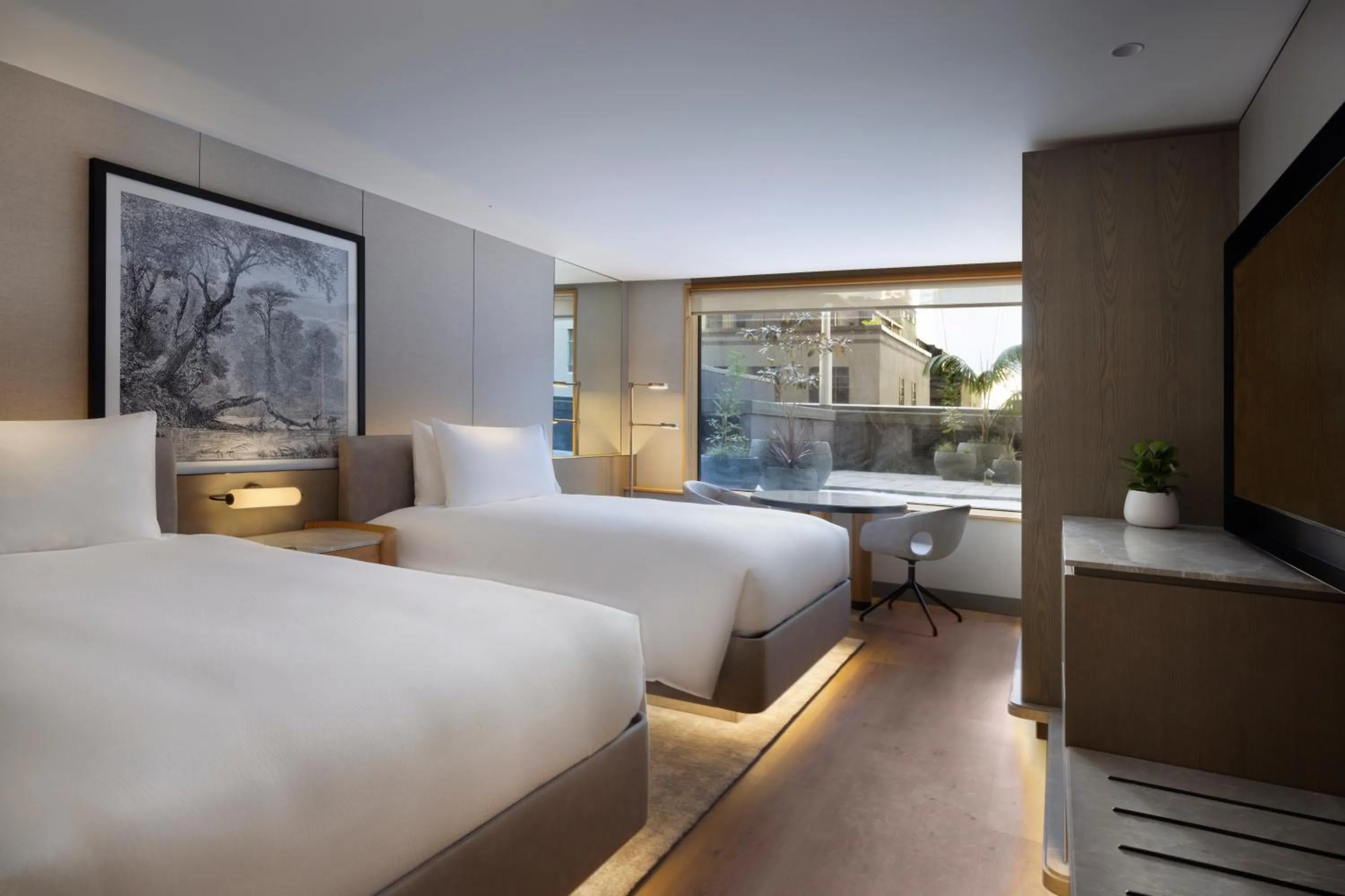 Bed in JW Marriott Auckland