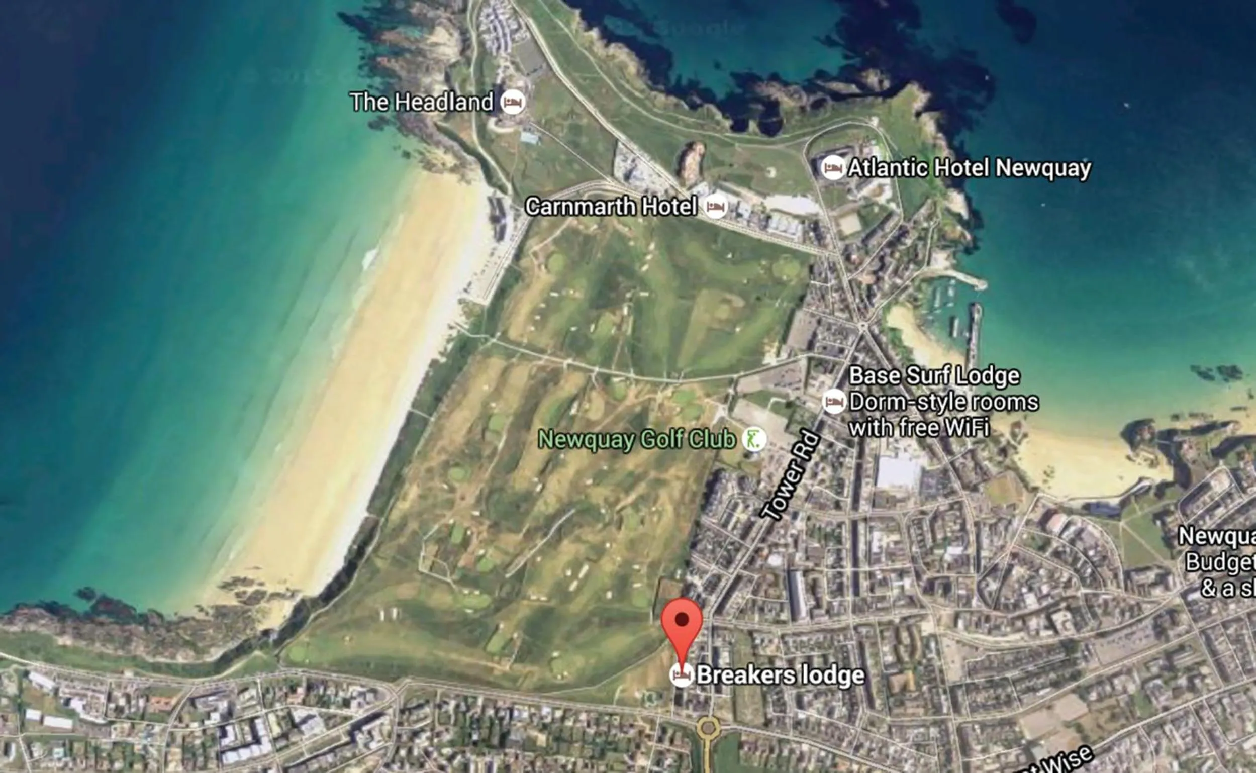 Location in Breakers Guest House