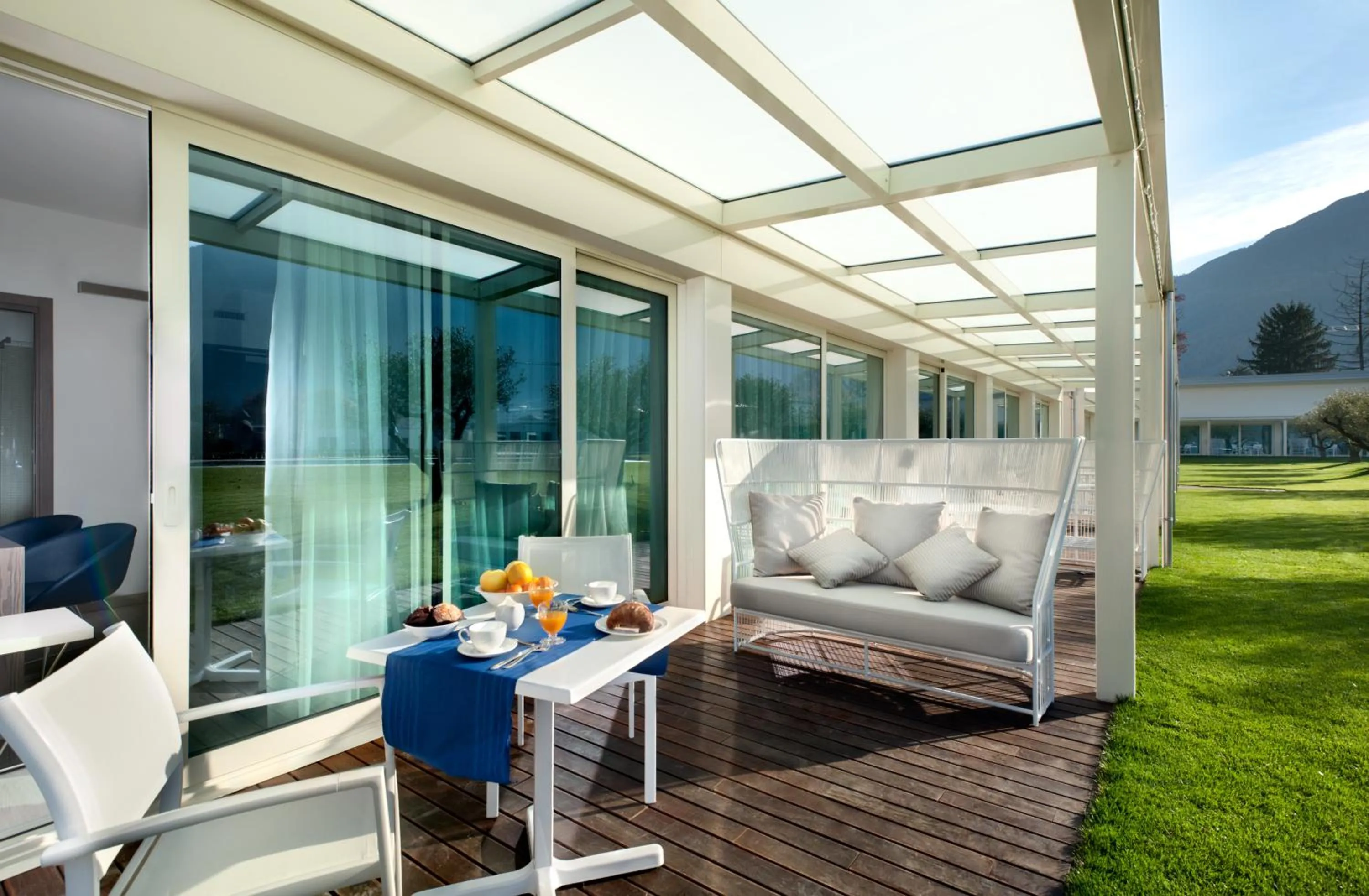 Patio in Seven Park Hotel Lake Como - Adults Only