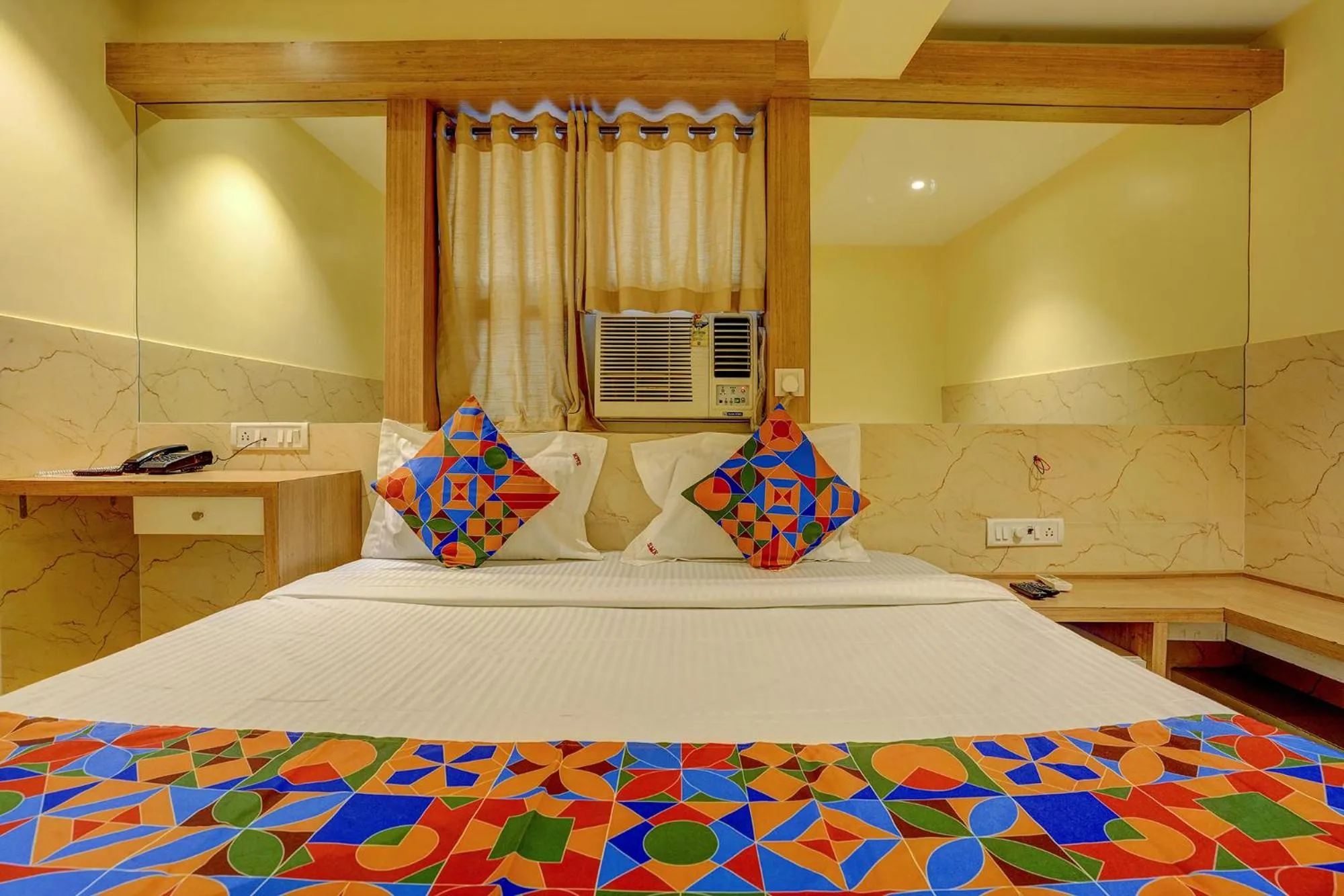 Bed in FabHotel Starwood Residency - 100M From Dr DY Patil Stadium