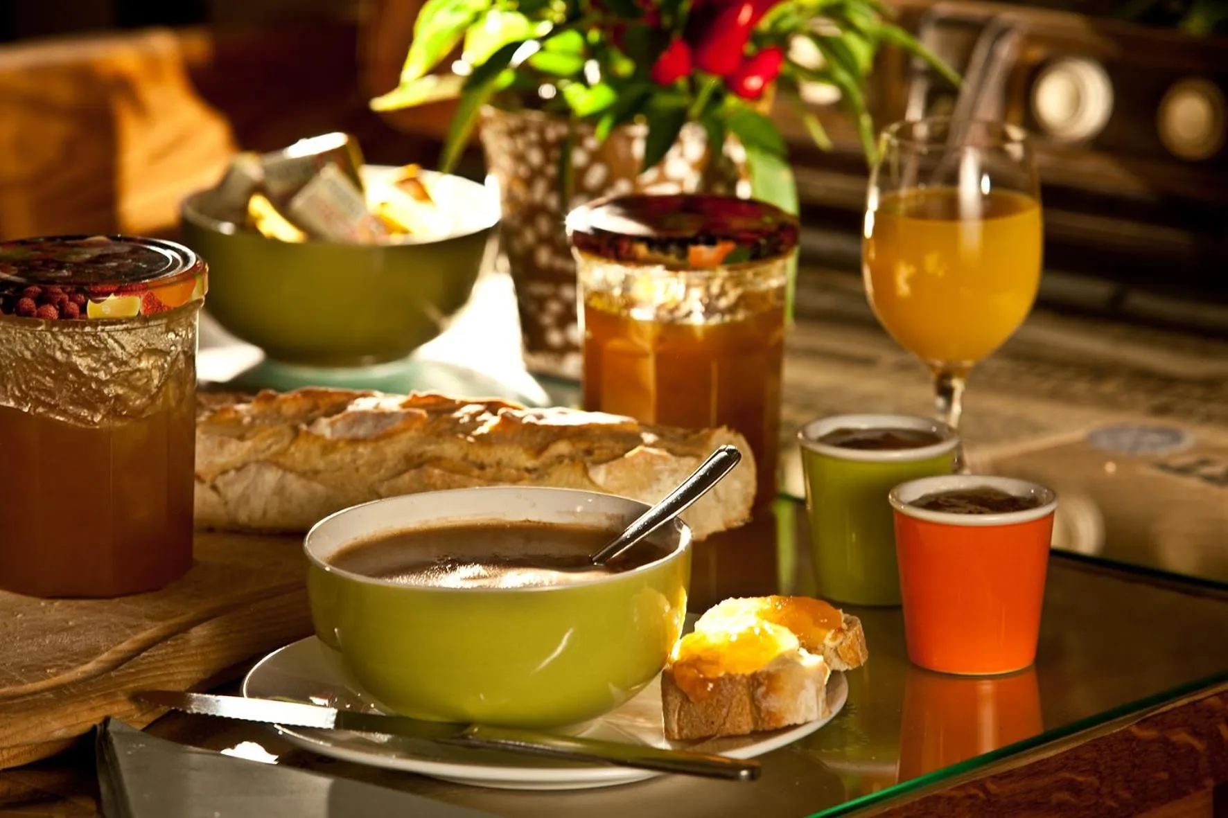 Breakfast in Le Jardin de la Reyssouze