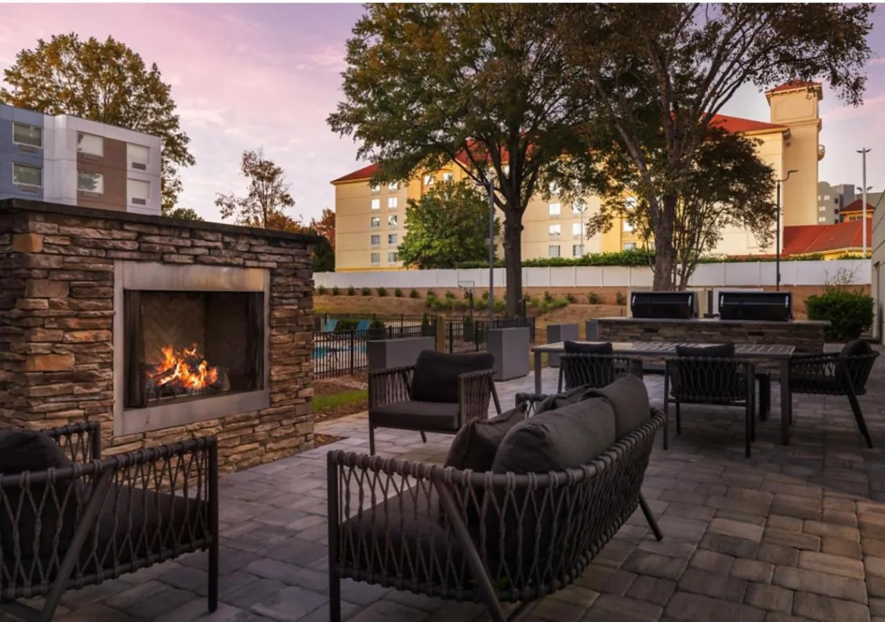 Patio in TownePlace Suites by Marriott Charlotte LoSo Airport