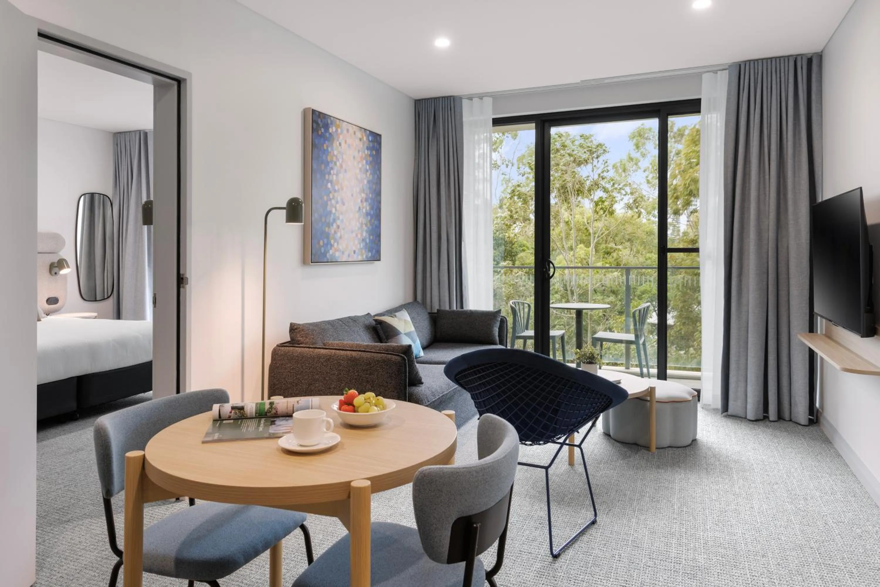 Living room in Quest at Sydney Olympic Park