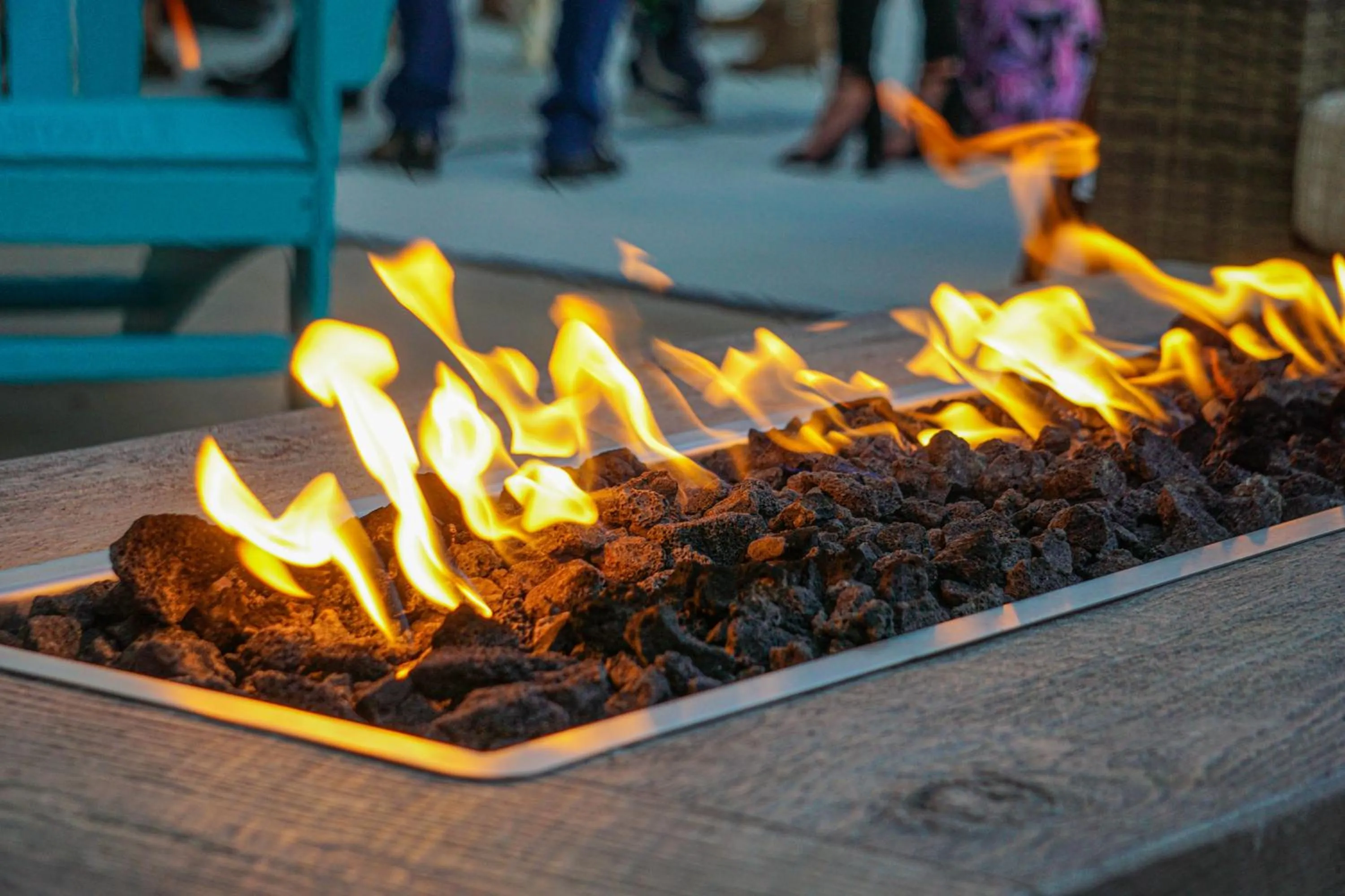 fireplace in Margaritaville Hotel Nashville