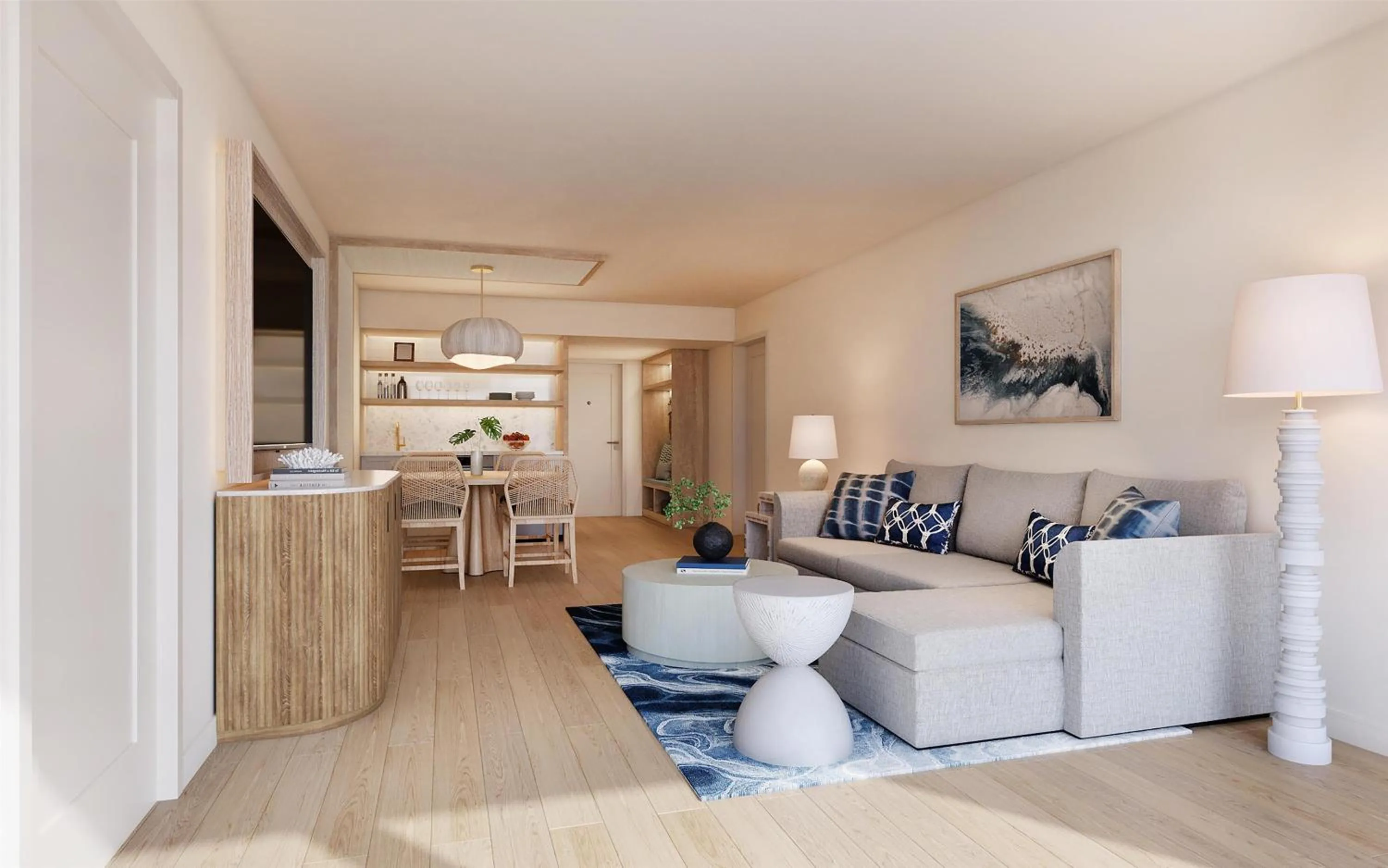 Living room in Baker's Cay Resort Key Largo, Curio Collection By Hilton