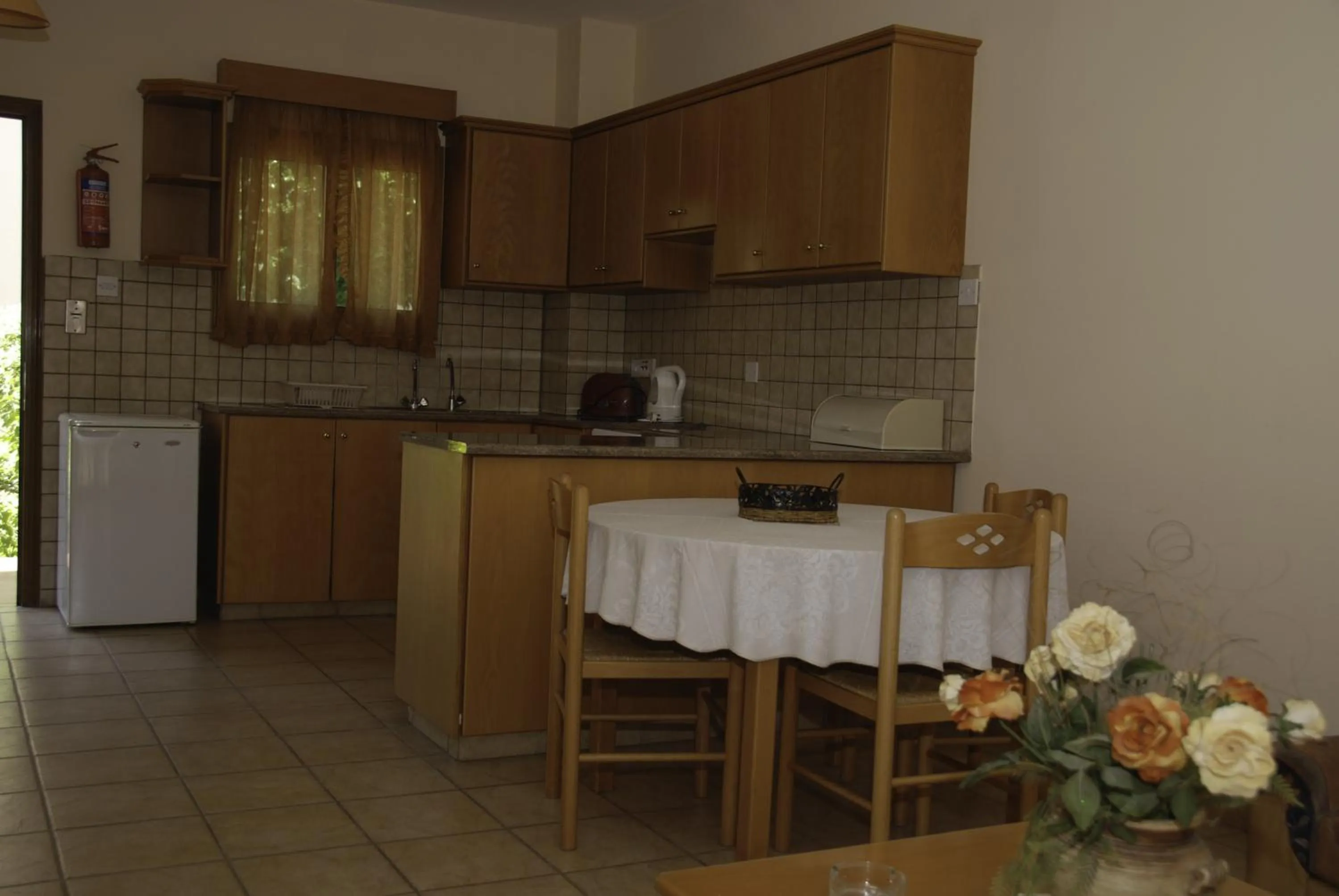 Kitchen or kitchenette in Kotzias Beach Apartments