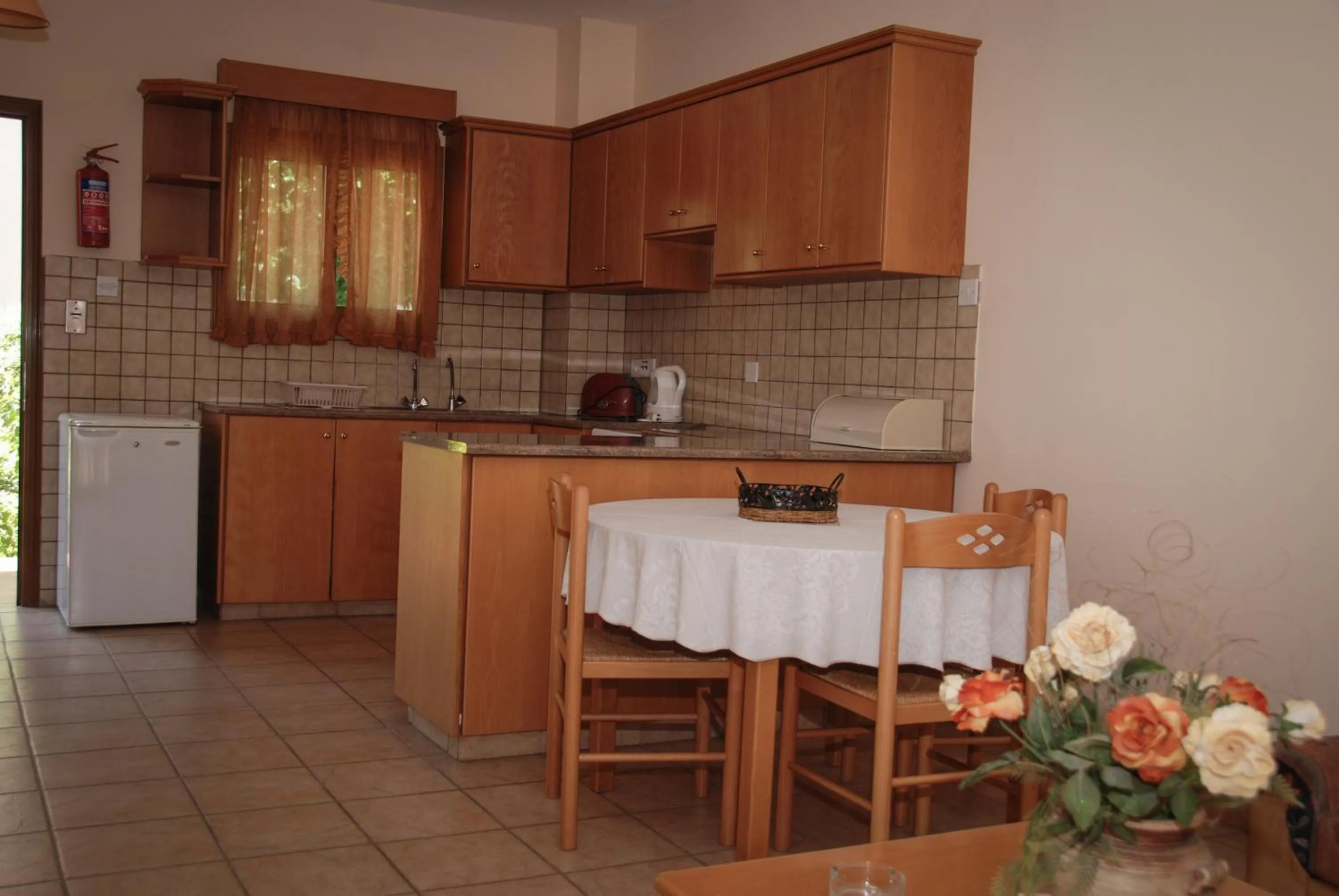 Kitchen or kitchenette in Kotzias Beach Apartments