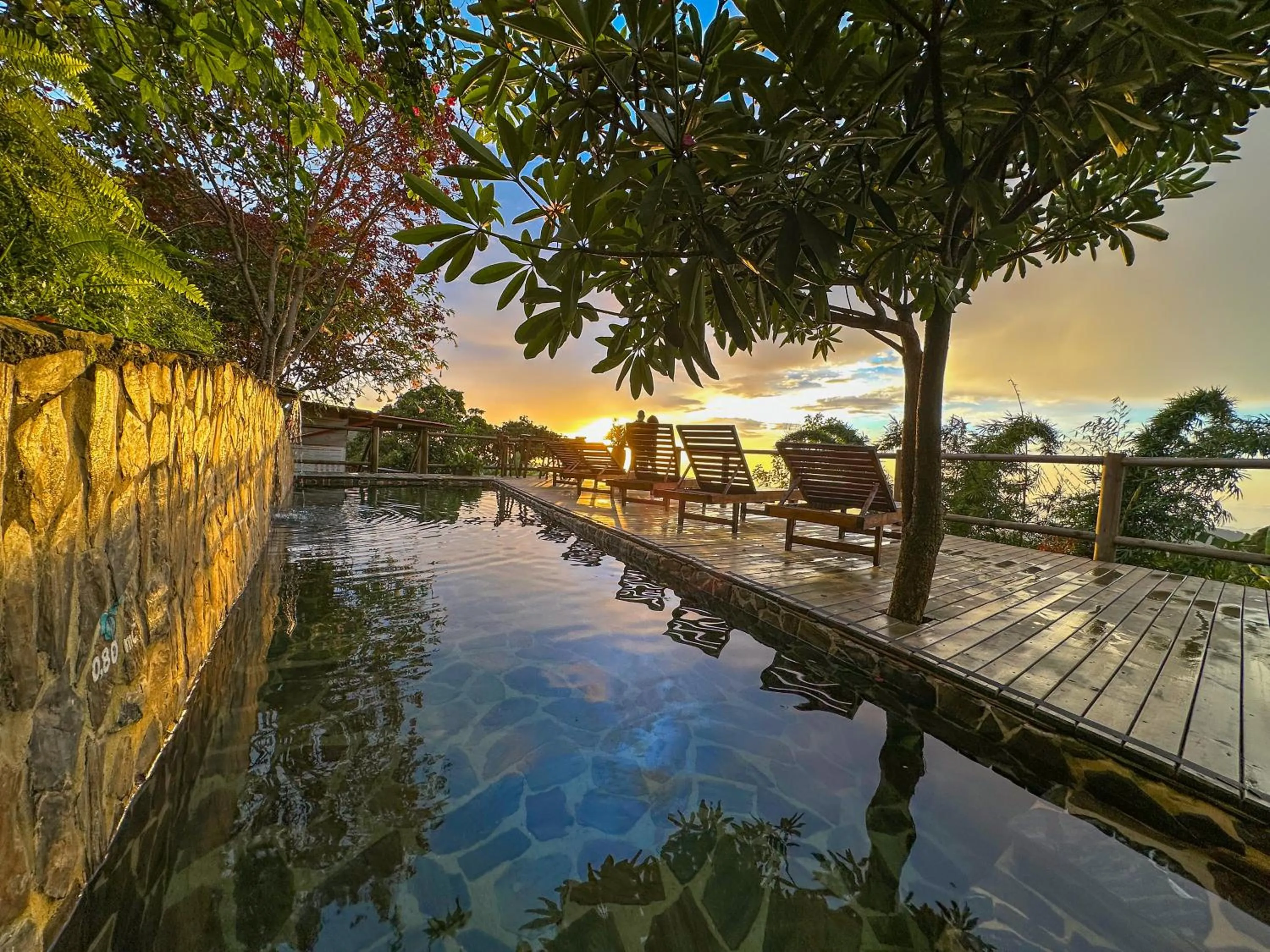 Pool view in Loma Nevada Minca Hotel