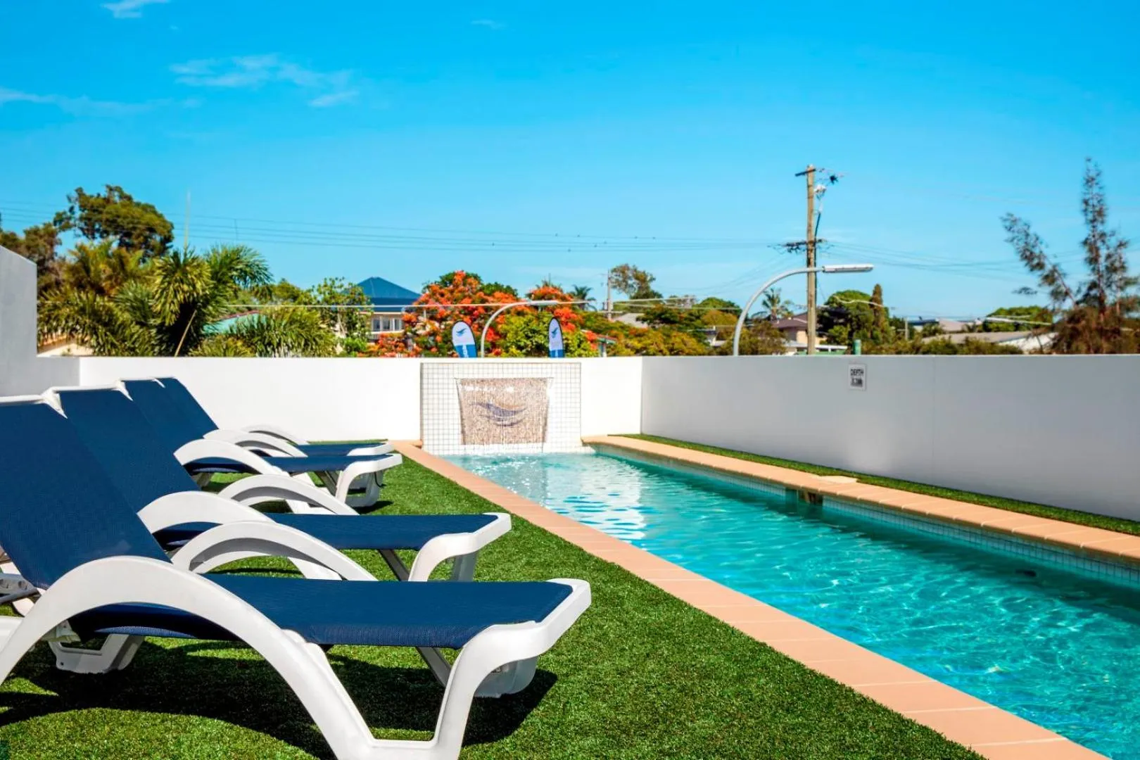 Swimming pool in Scarborough Beach Resort Brisbane