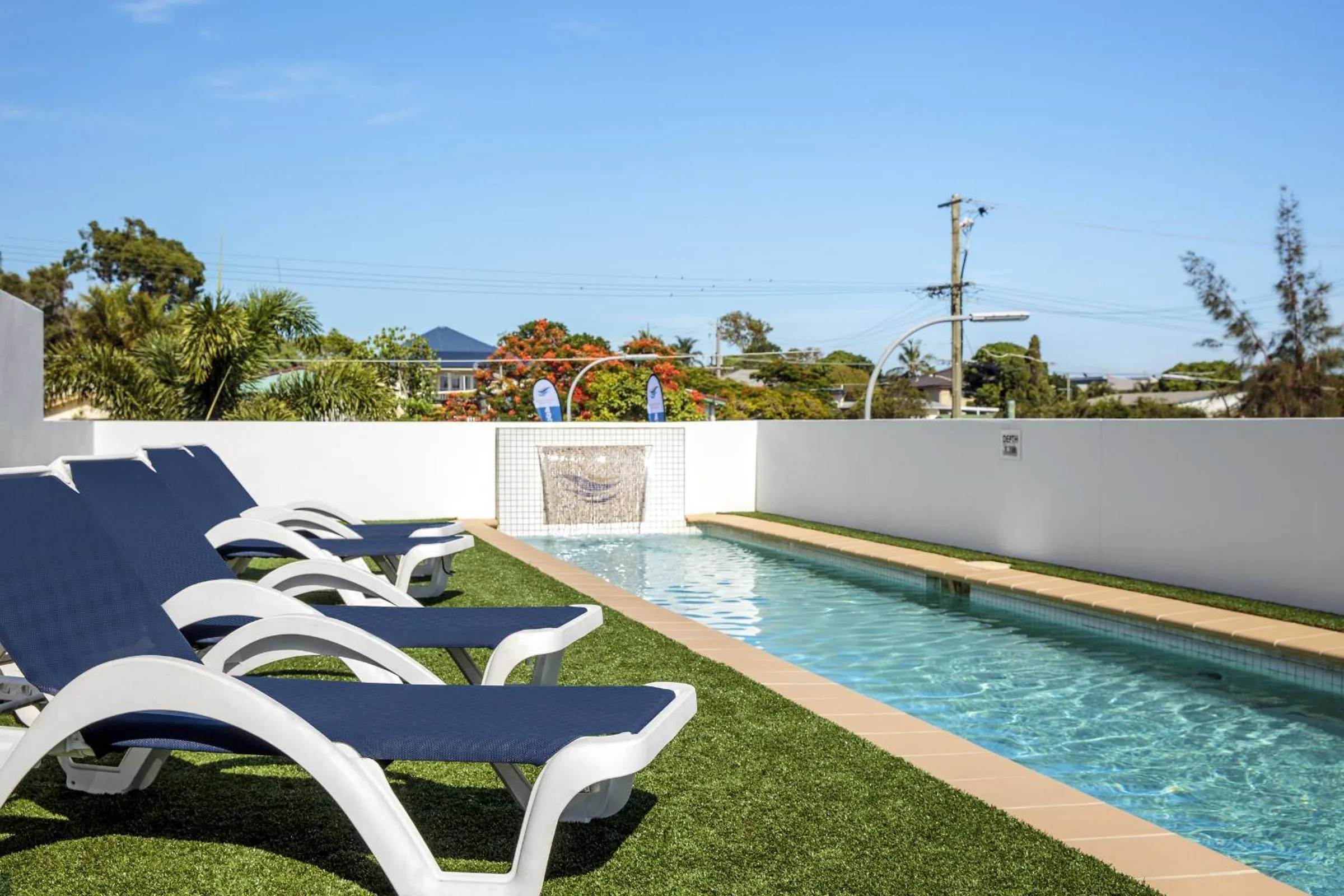 Swimming pool in Scarborough Beach Resort Brisbane