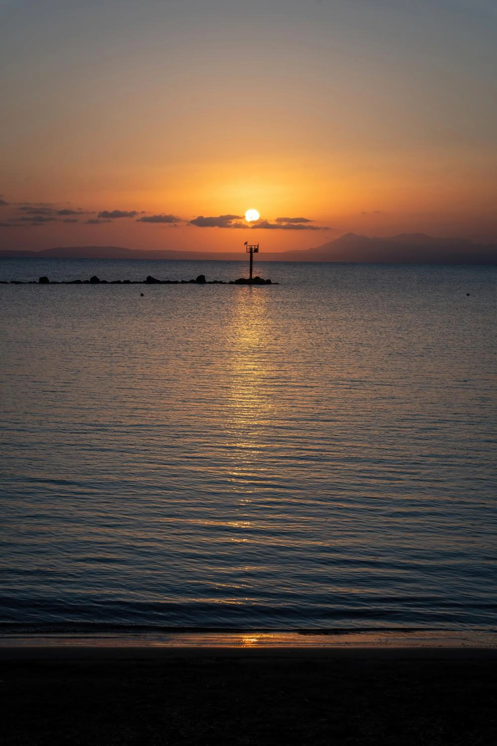 Sunset in Tylos Beach Hotel