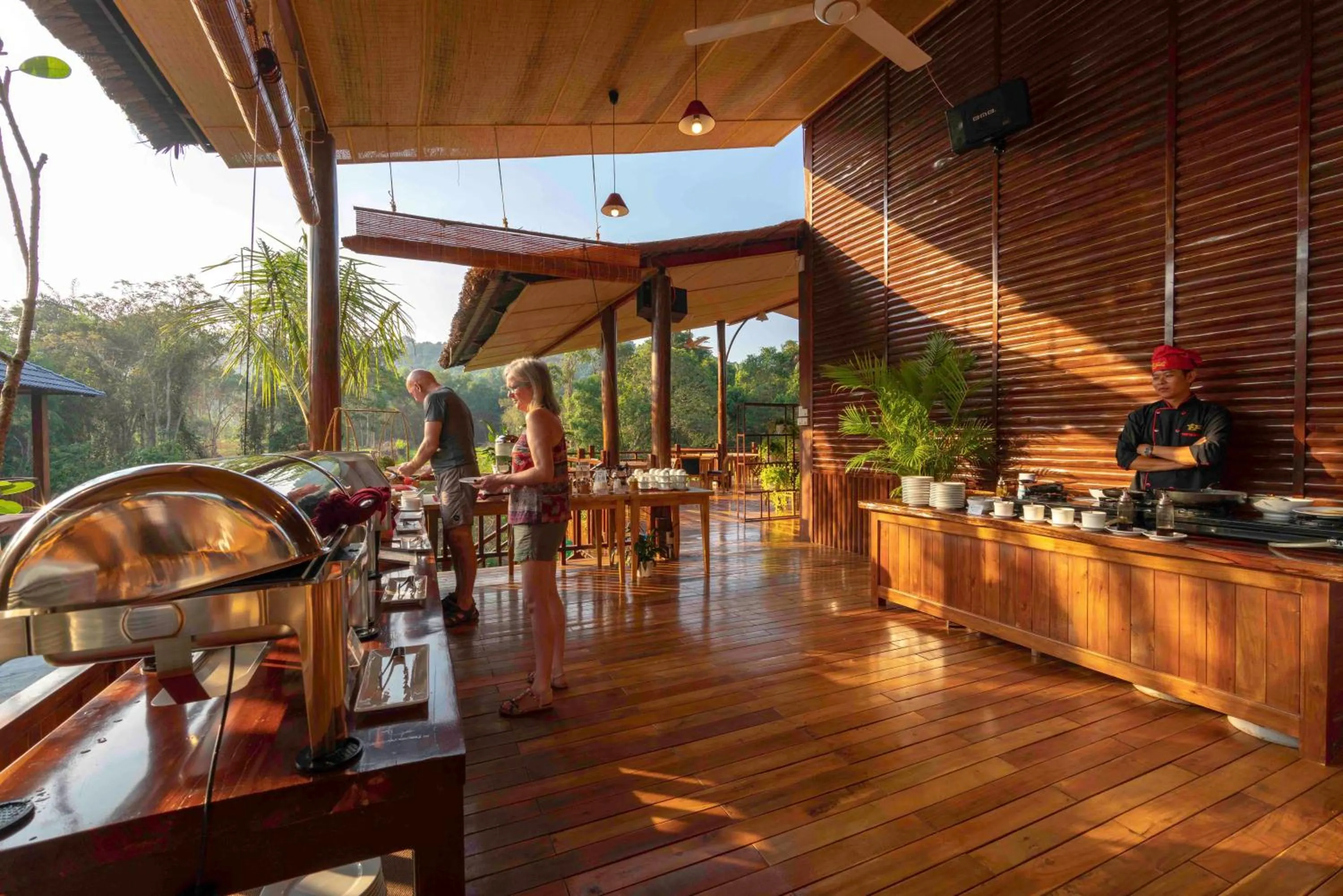 Buffet breakfast in Phu Quoc Bambusa Resort