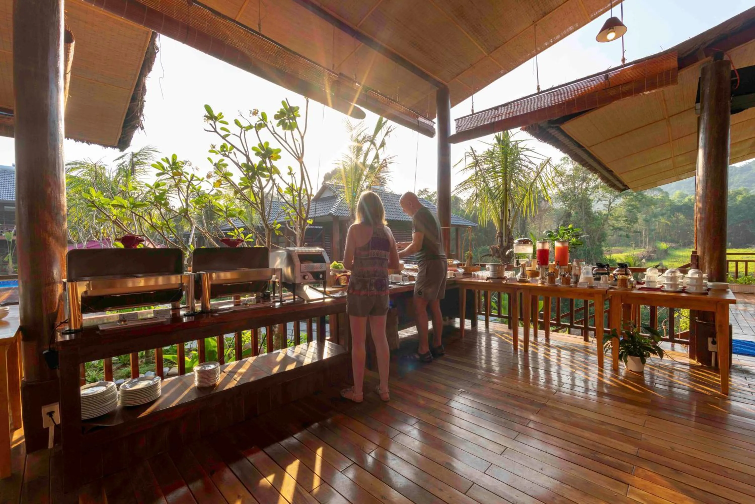Buffet breakfast in Phu Quoc Bambusa Resort