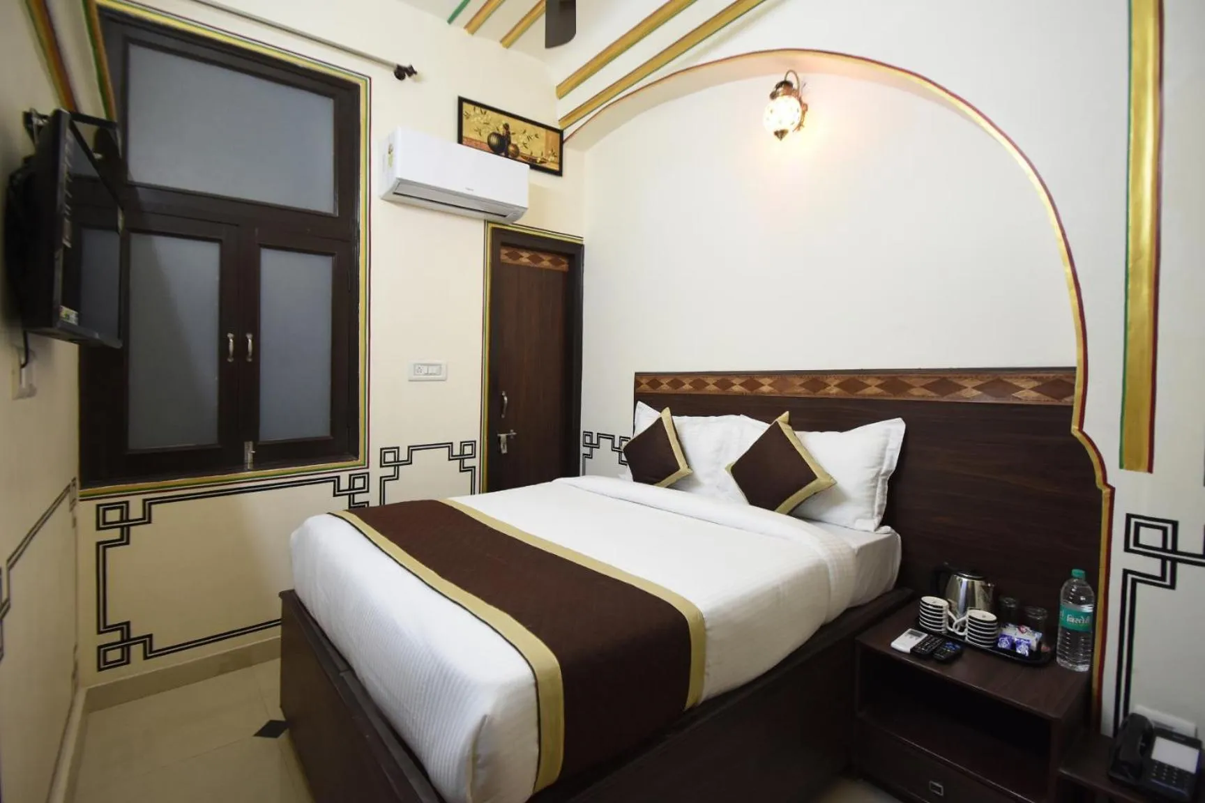 Bedroom, Bed in Virasat Mahal Heritage Hotel-Jaipur City Center