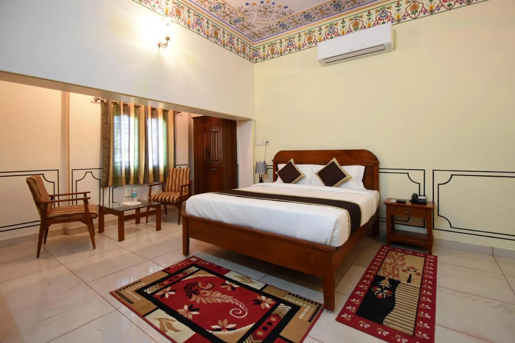 Bedroom, Bed in Virasat Mahal Heritage Hotel-Jaipur City Center