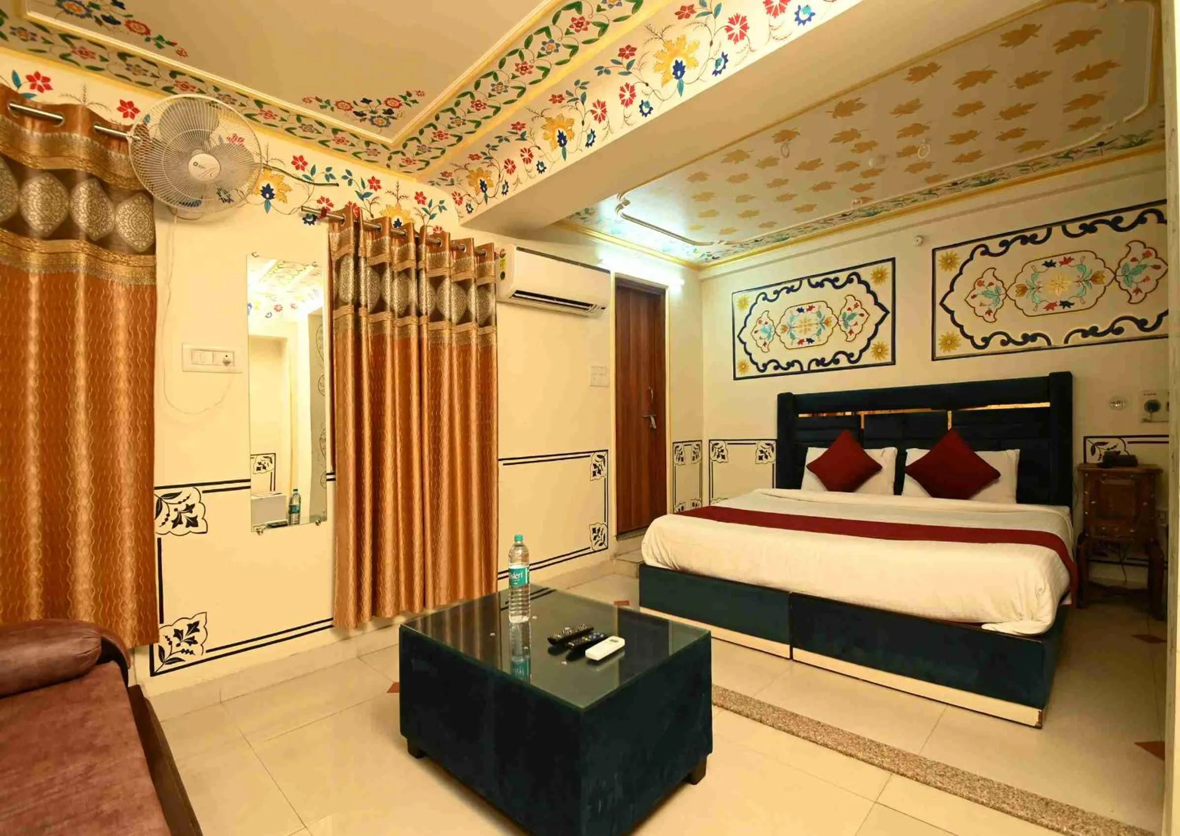 Bed in Virasat Mahal Heritage Hotel-Jaipur City Center