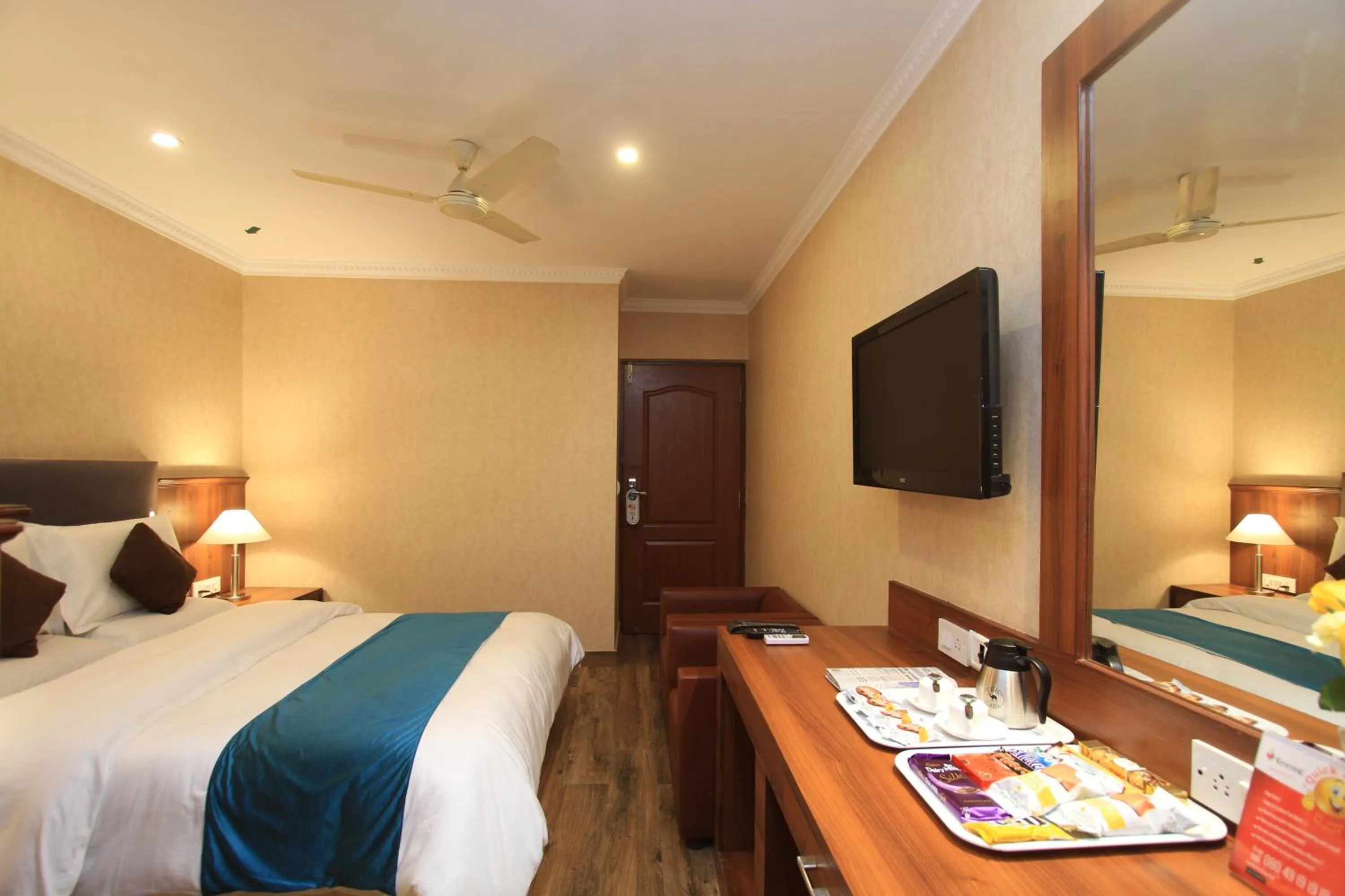 Bathroom, Bed in Hotel Noor Empire International Kormangala