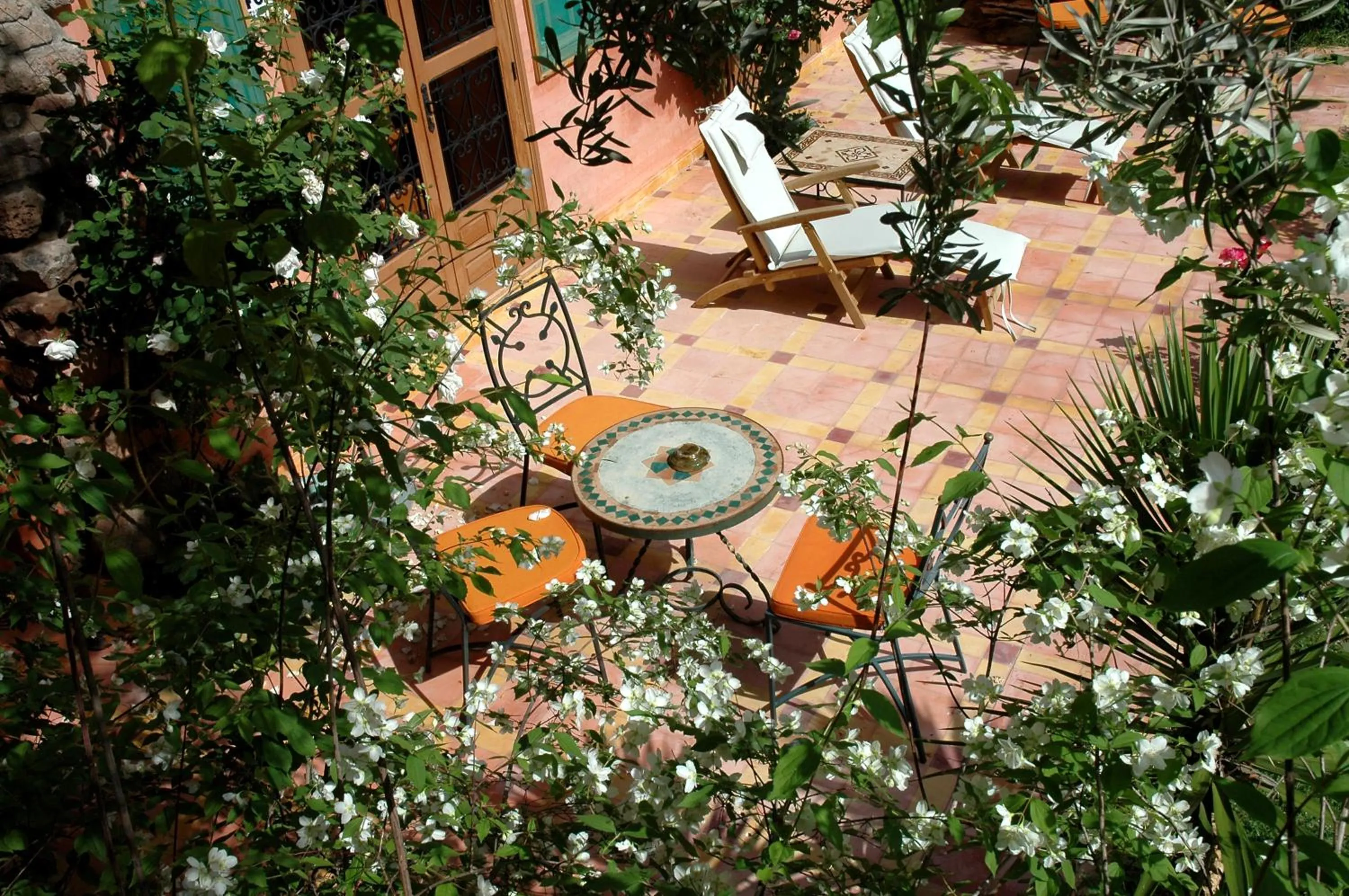 Patio in Domaine de la Roseraie Resort