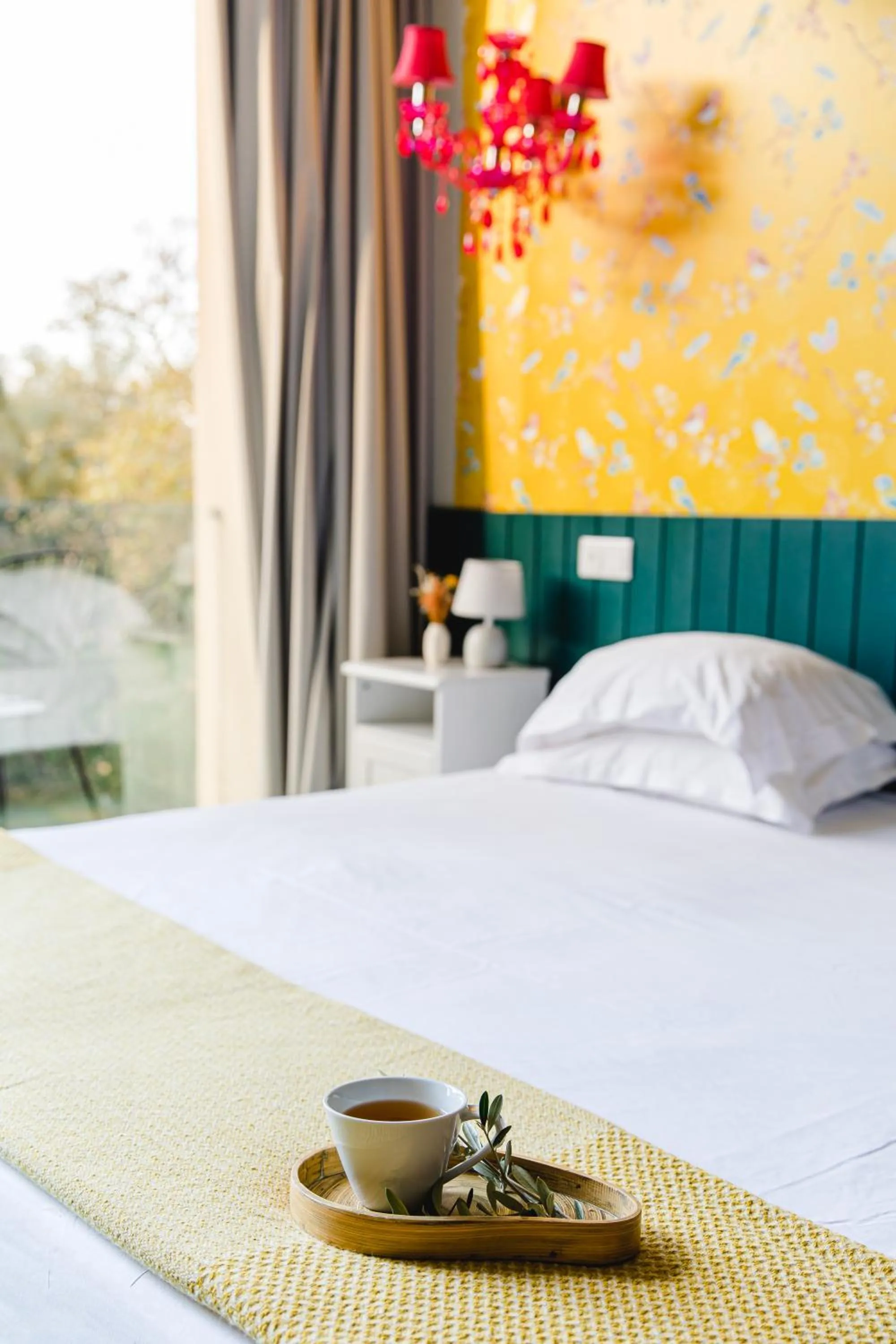 Bedroom, Bed in Cooking and Nature - Emotional Hotel