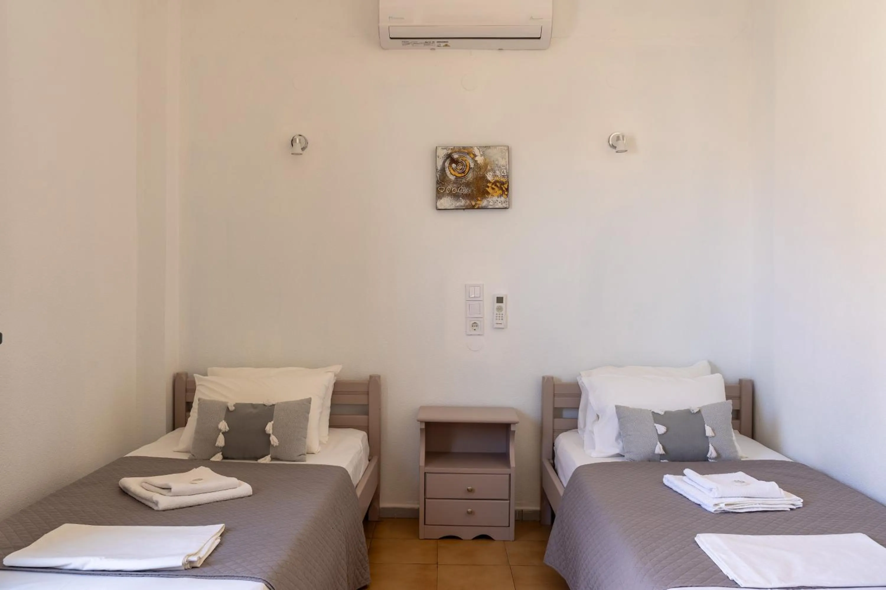 Bed in Giannis Rooms