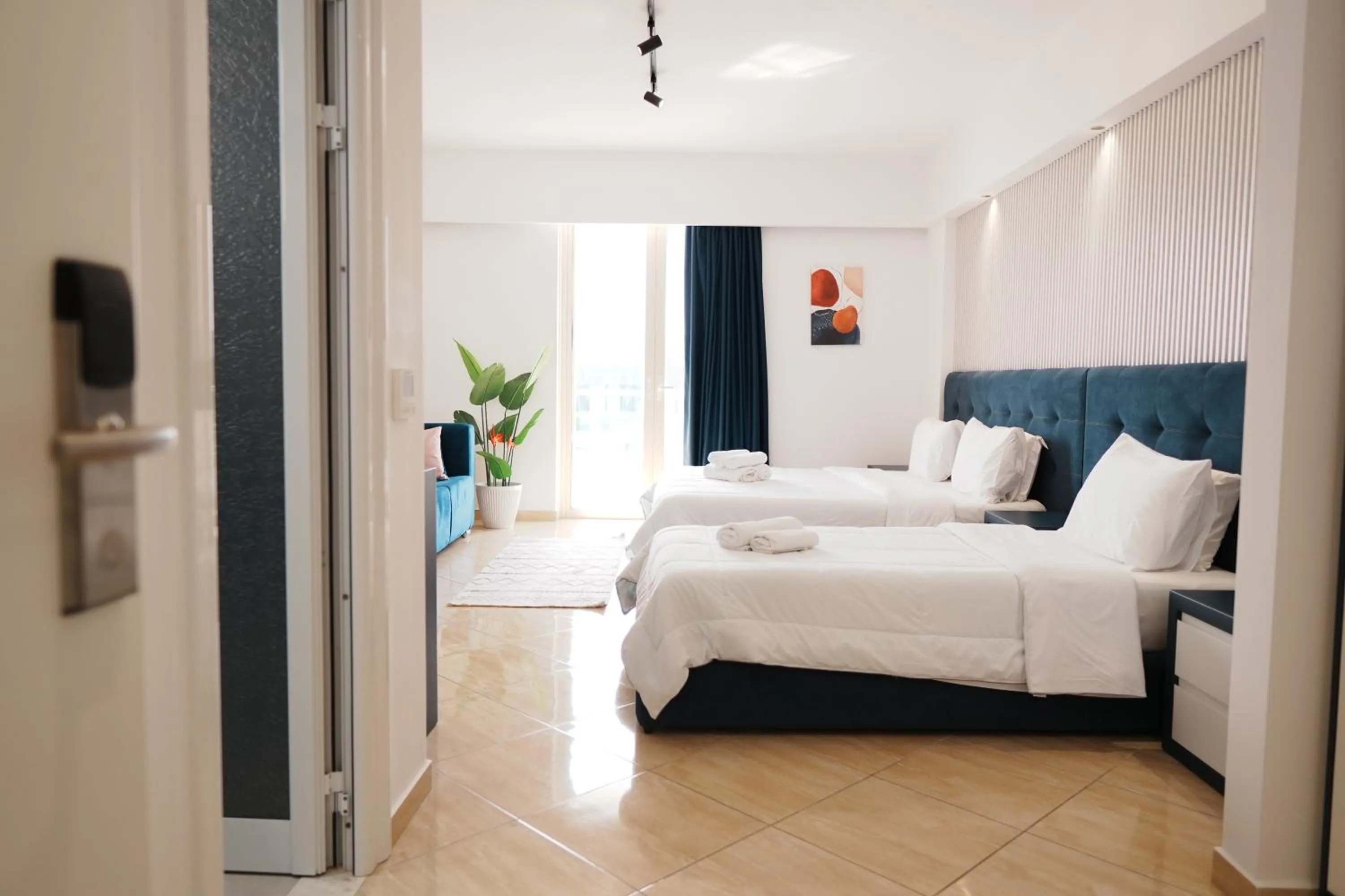 Bed in Hotel Blue Sky