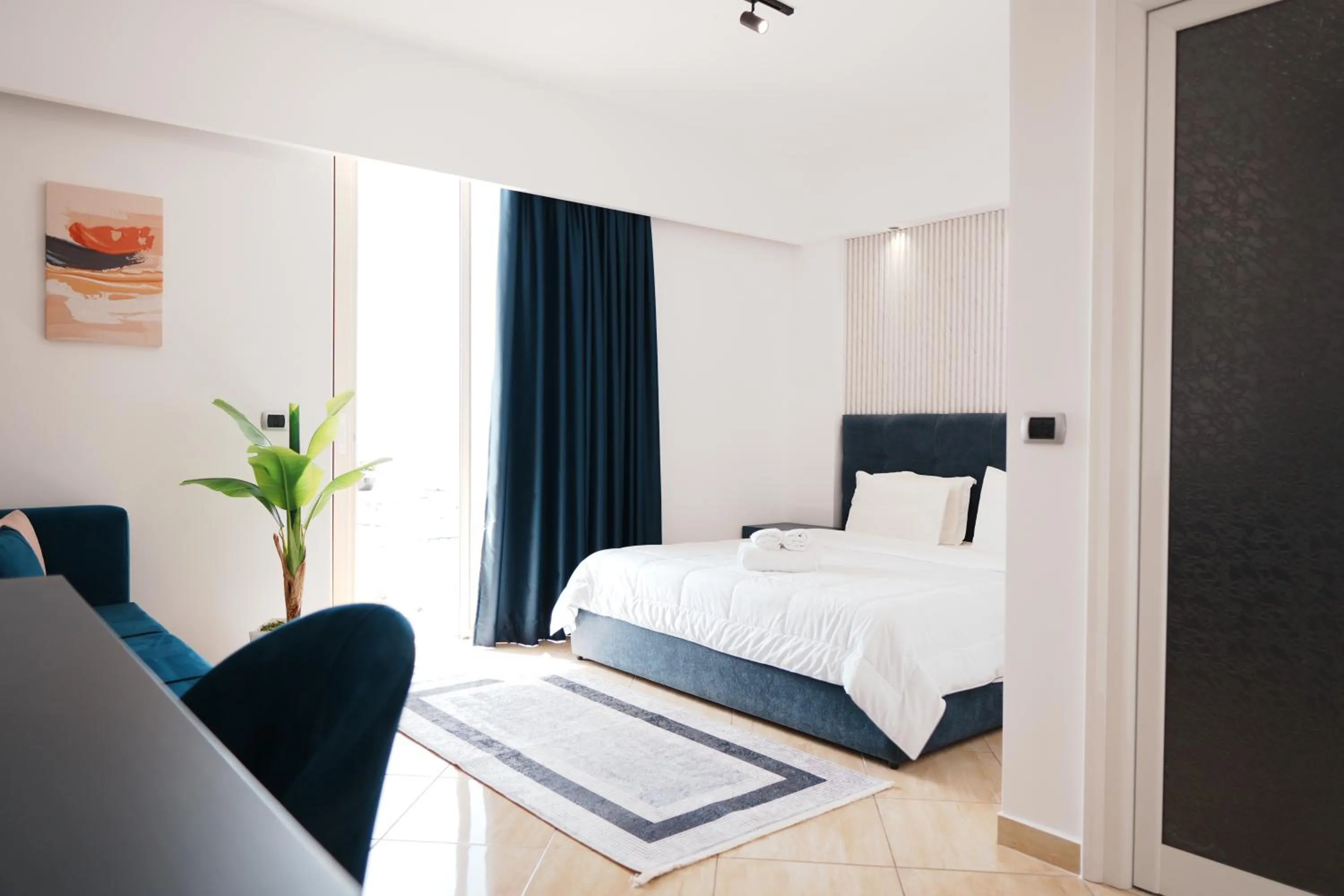 Bed in Hotel Blue Sky