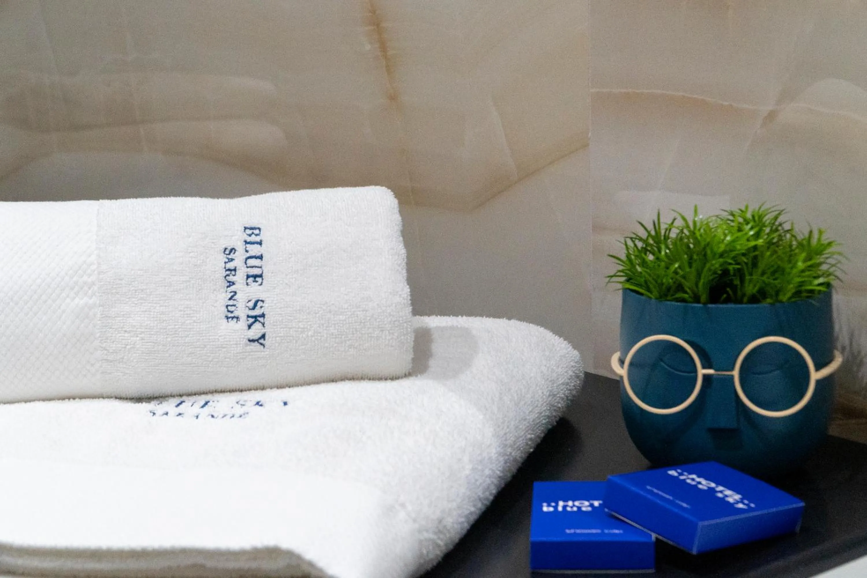 Decorative detail, Bed in Hotel Blue Sky