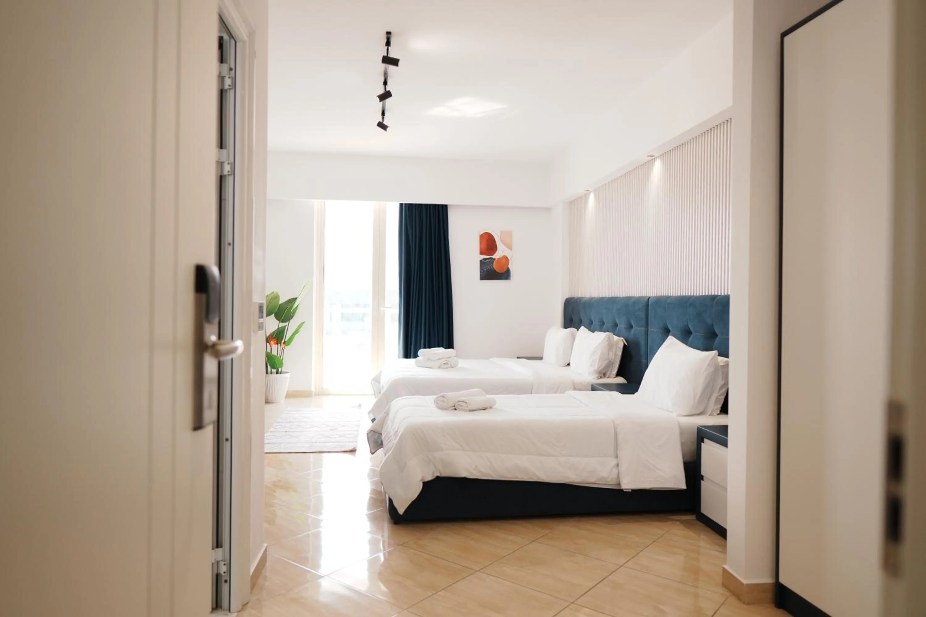 Bed in Hotel Blue Sky