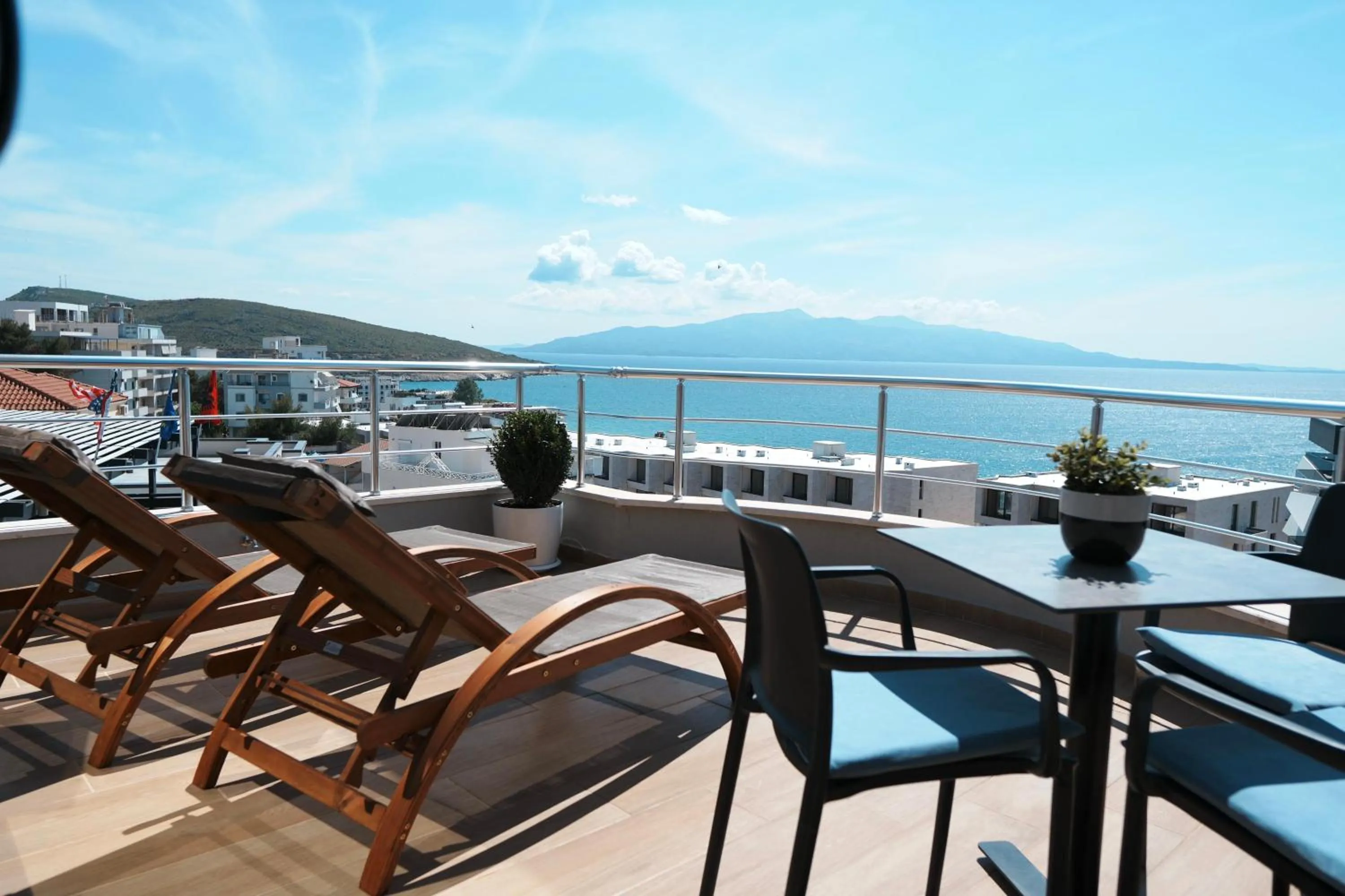 Patio in Hotel Blue Sky