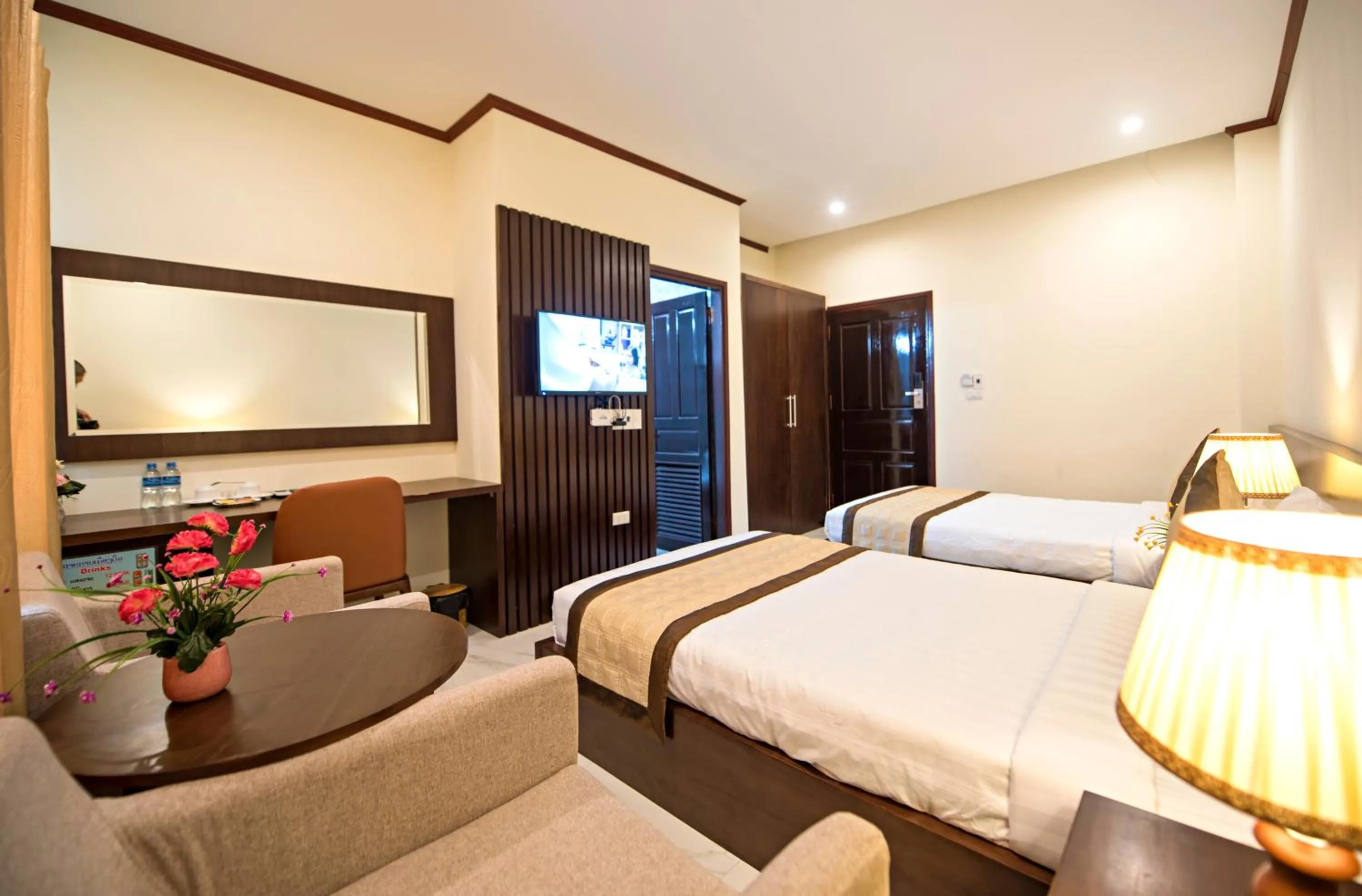 Bed in Premier Vang Vieng Hotel