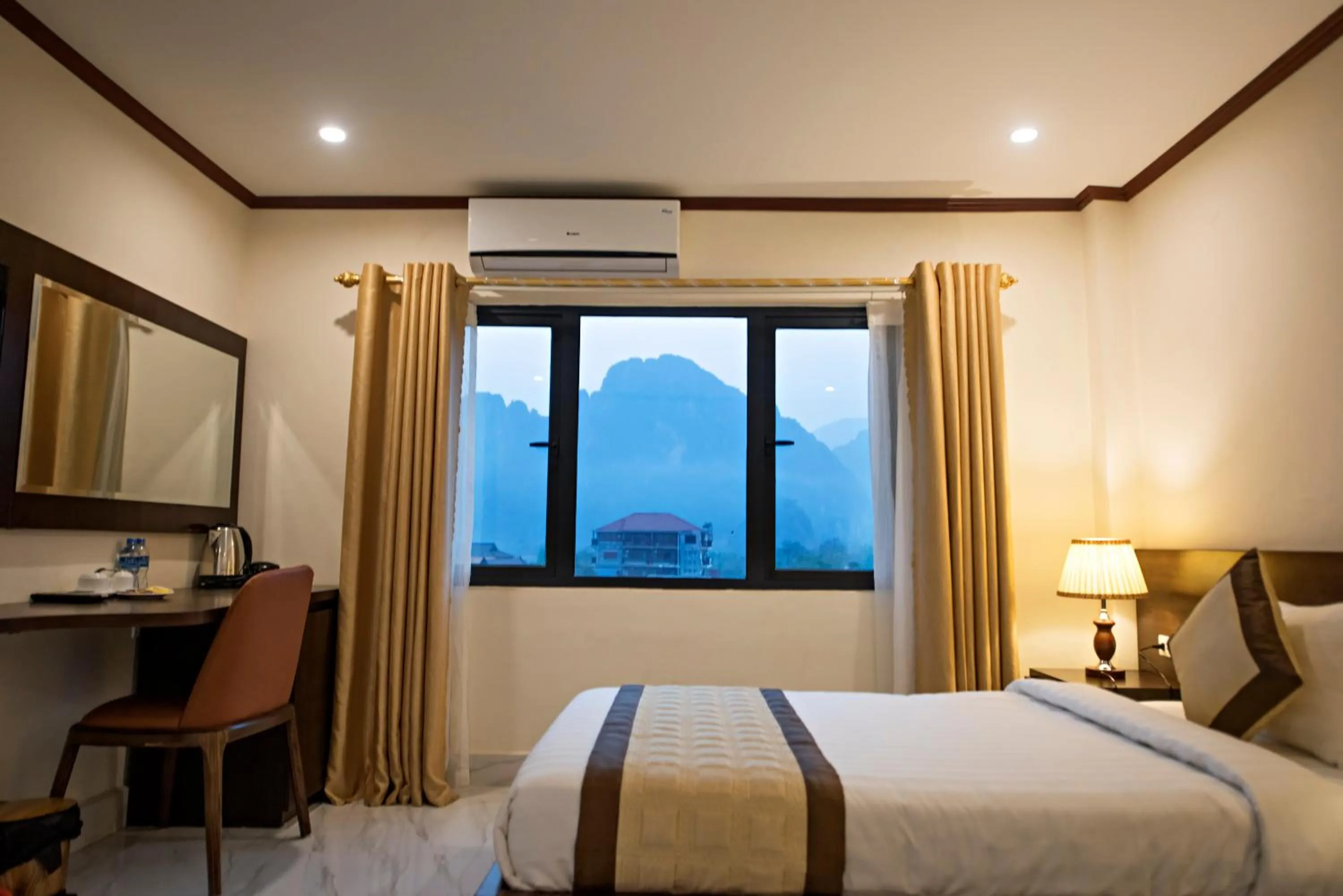 Bed in Premier Vang Vieng Hotel