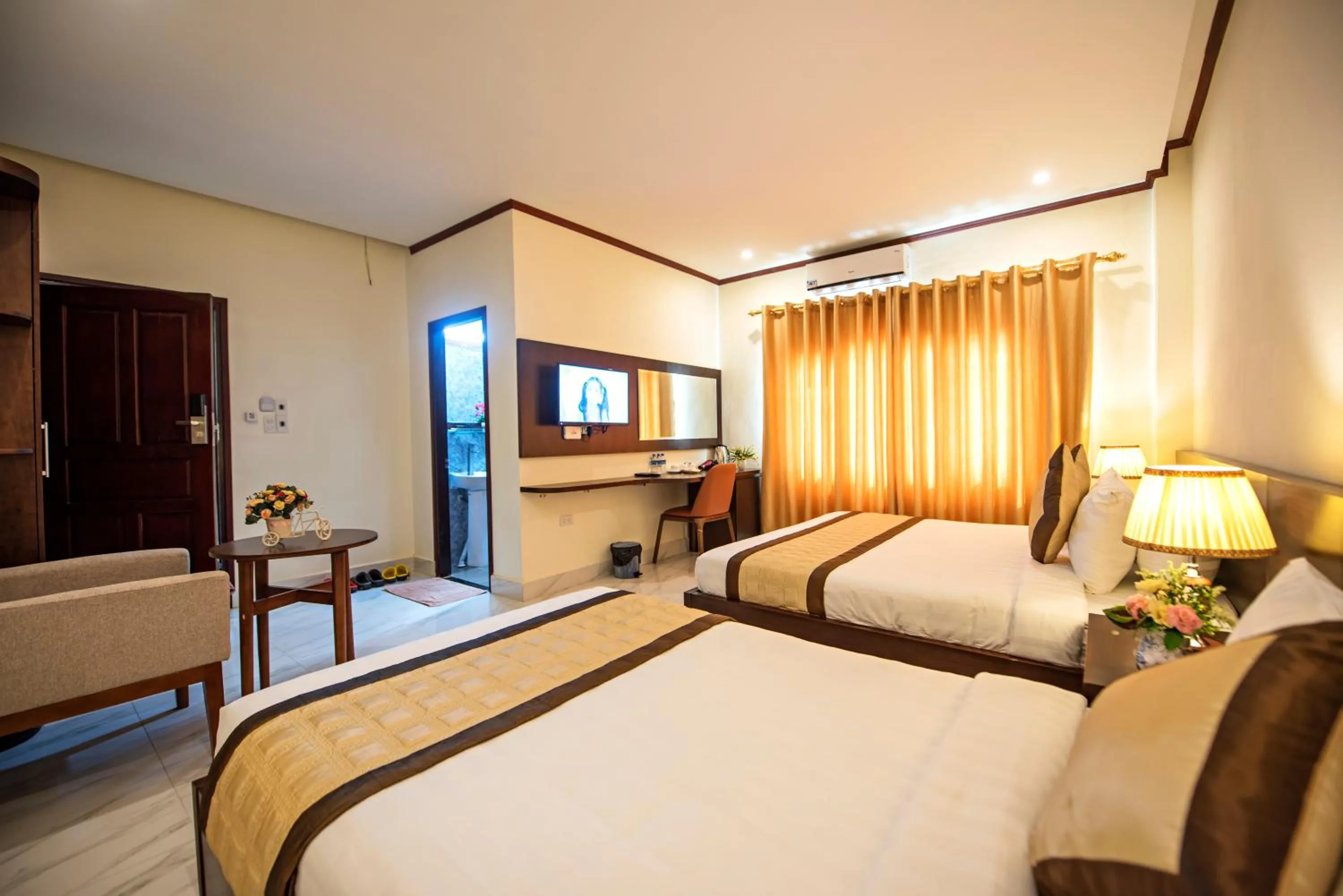 Bed in Premier Vang Vieng Hotel