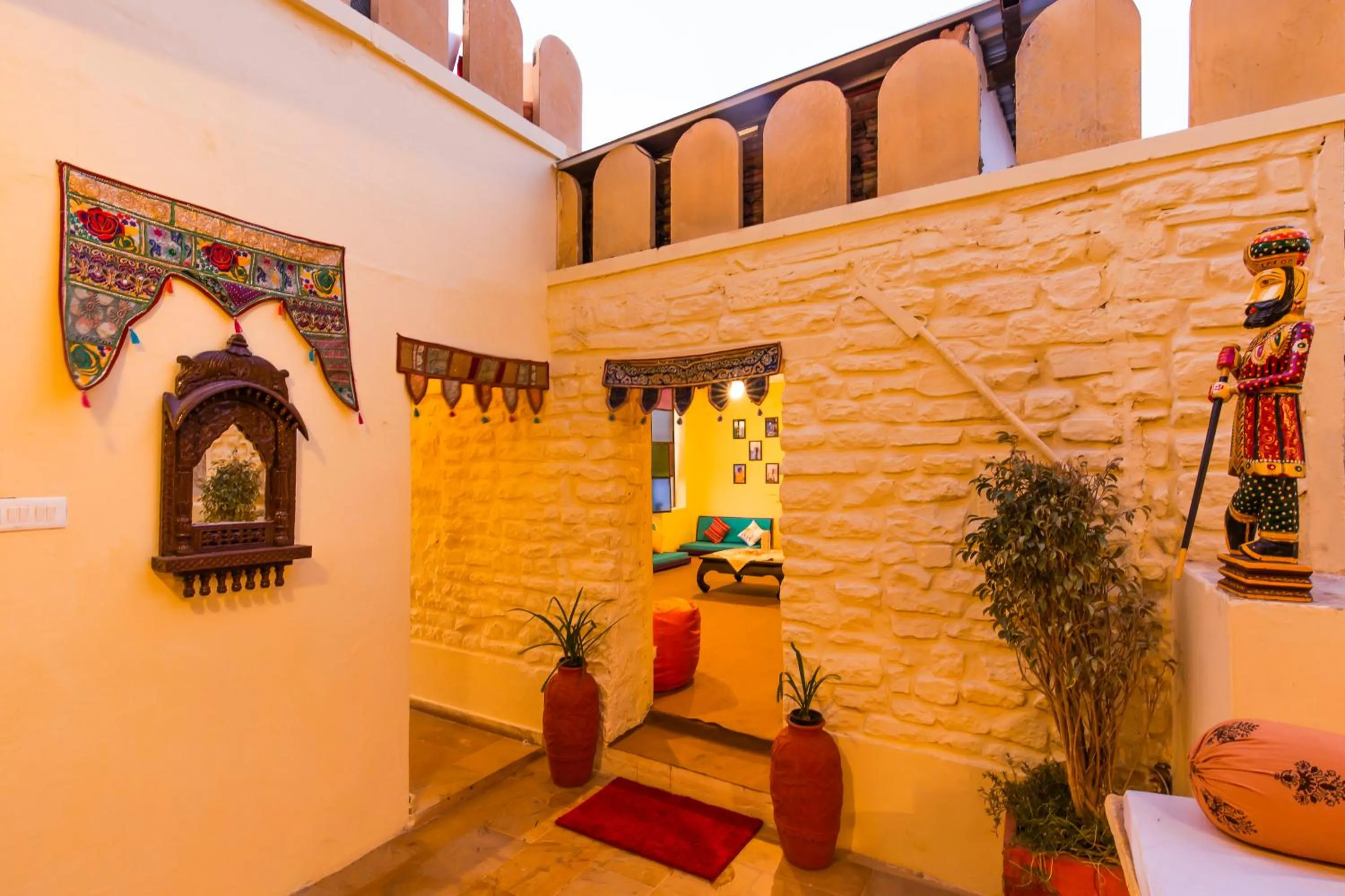 Decorative detail in Zostel Jaisalmer