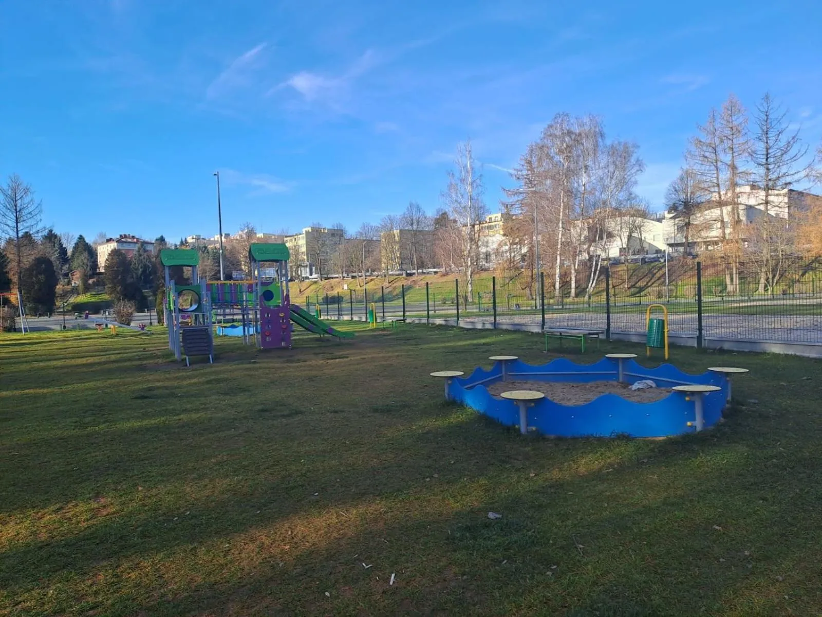 Children play ground in Dom Wycieczkowy "Na stadionie"