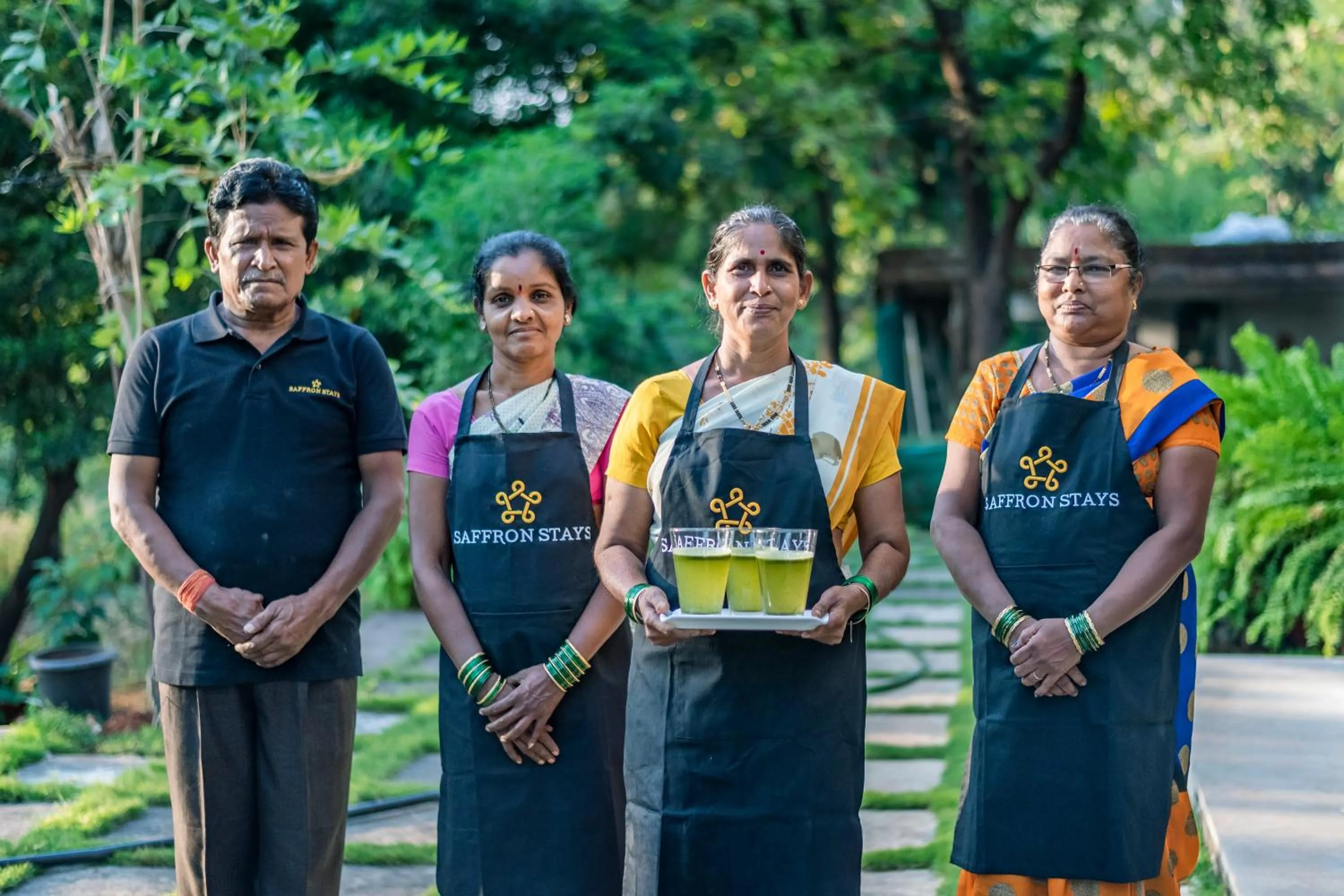 Staff in SaffronStays Masaya, Alibaug - pet-friendly villa with alfresco dining