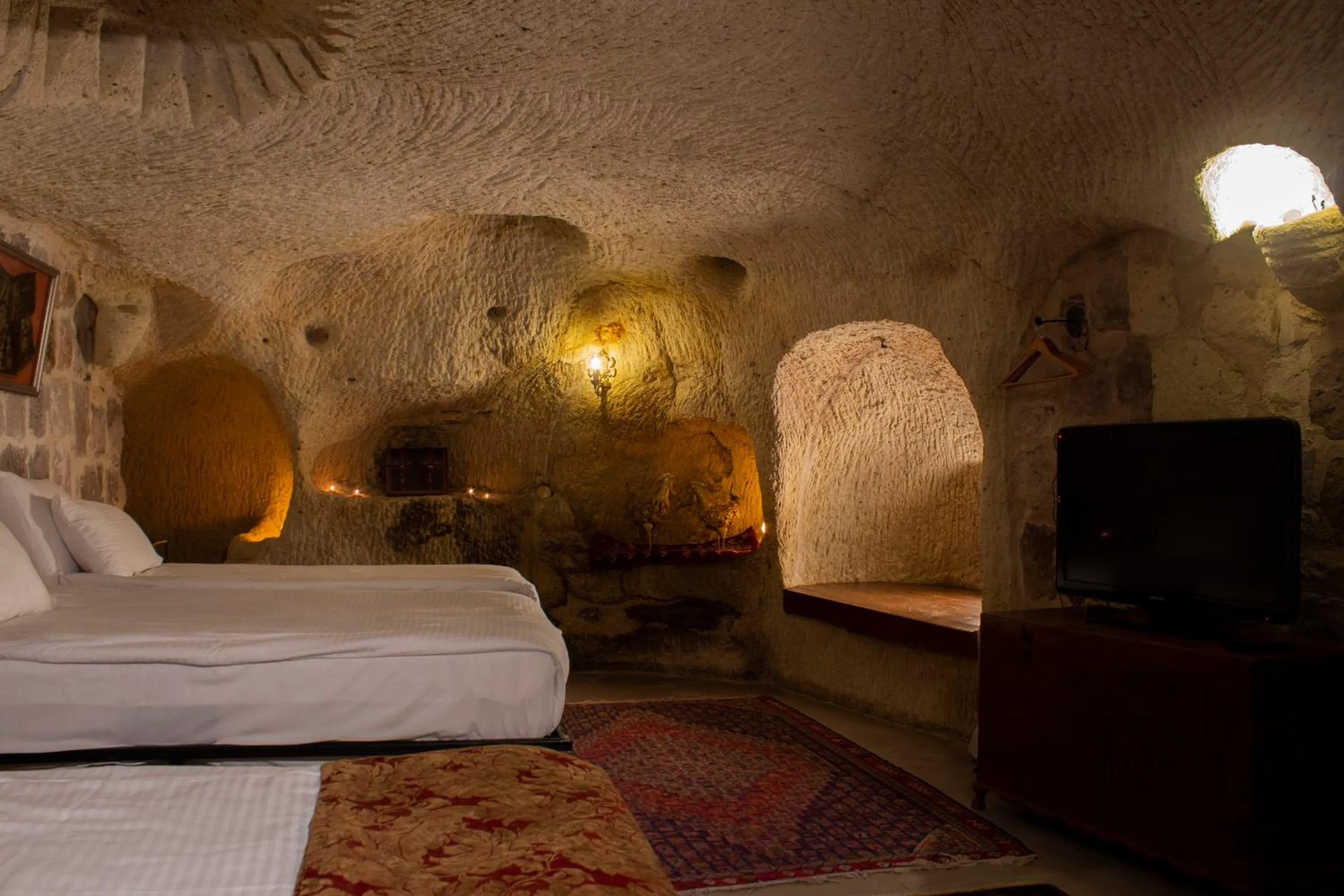 Bed in Cave Art Hotel Cappadocia