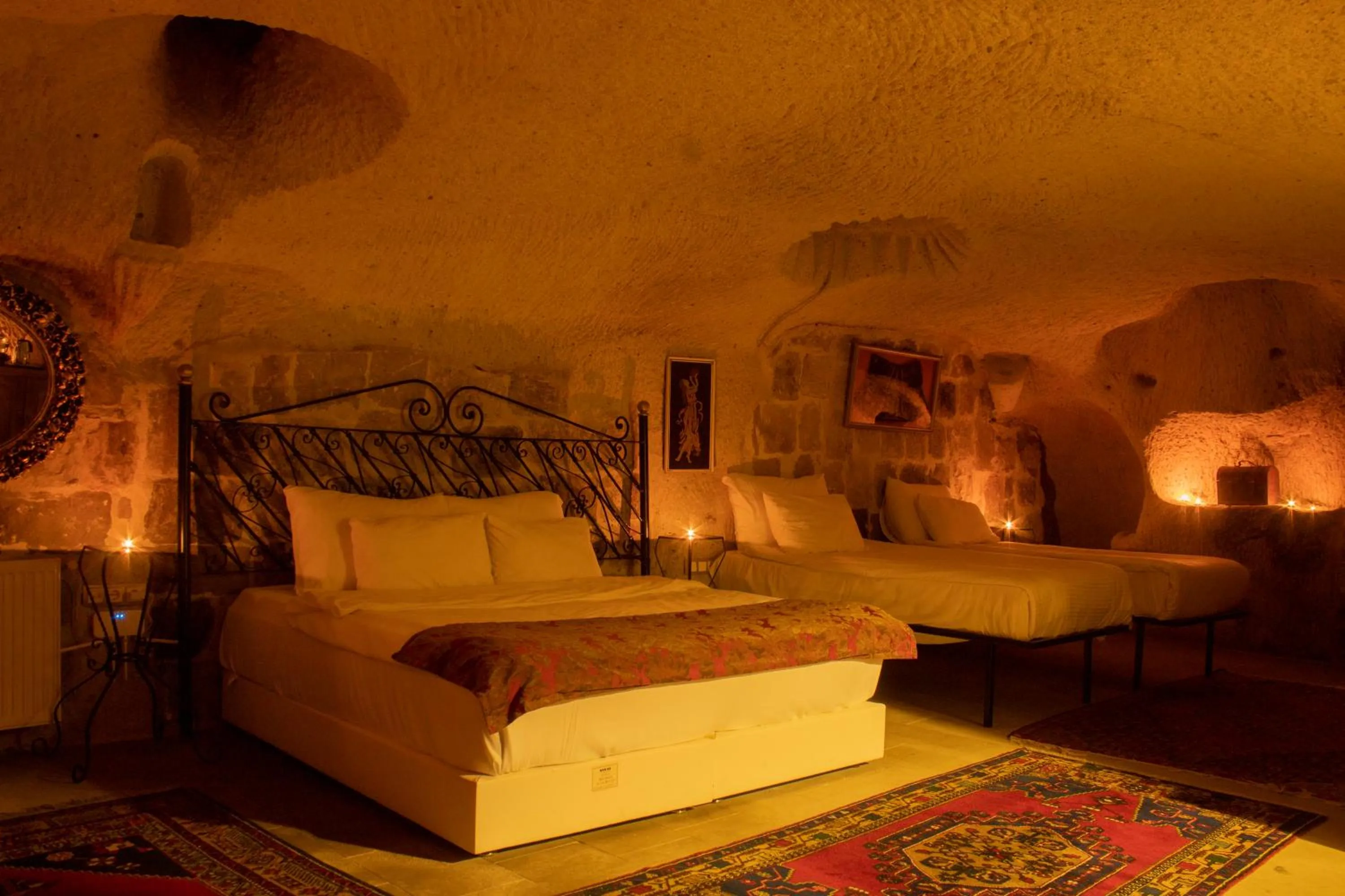 Bed in Cave Art Hotel Cappadocia