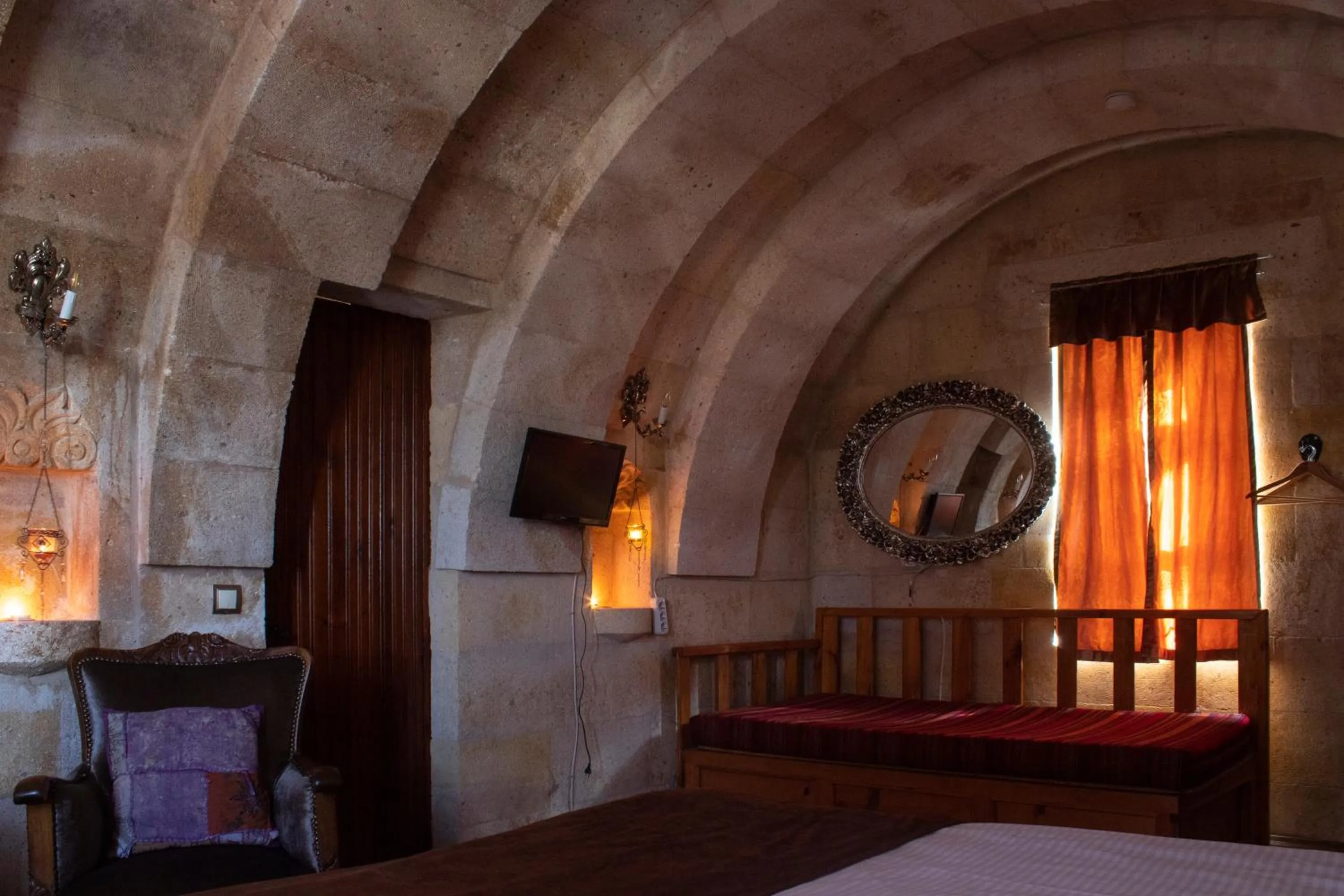 Bed in Cave Art Hotel Cappadocia