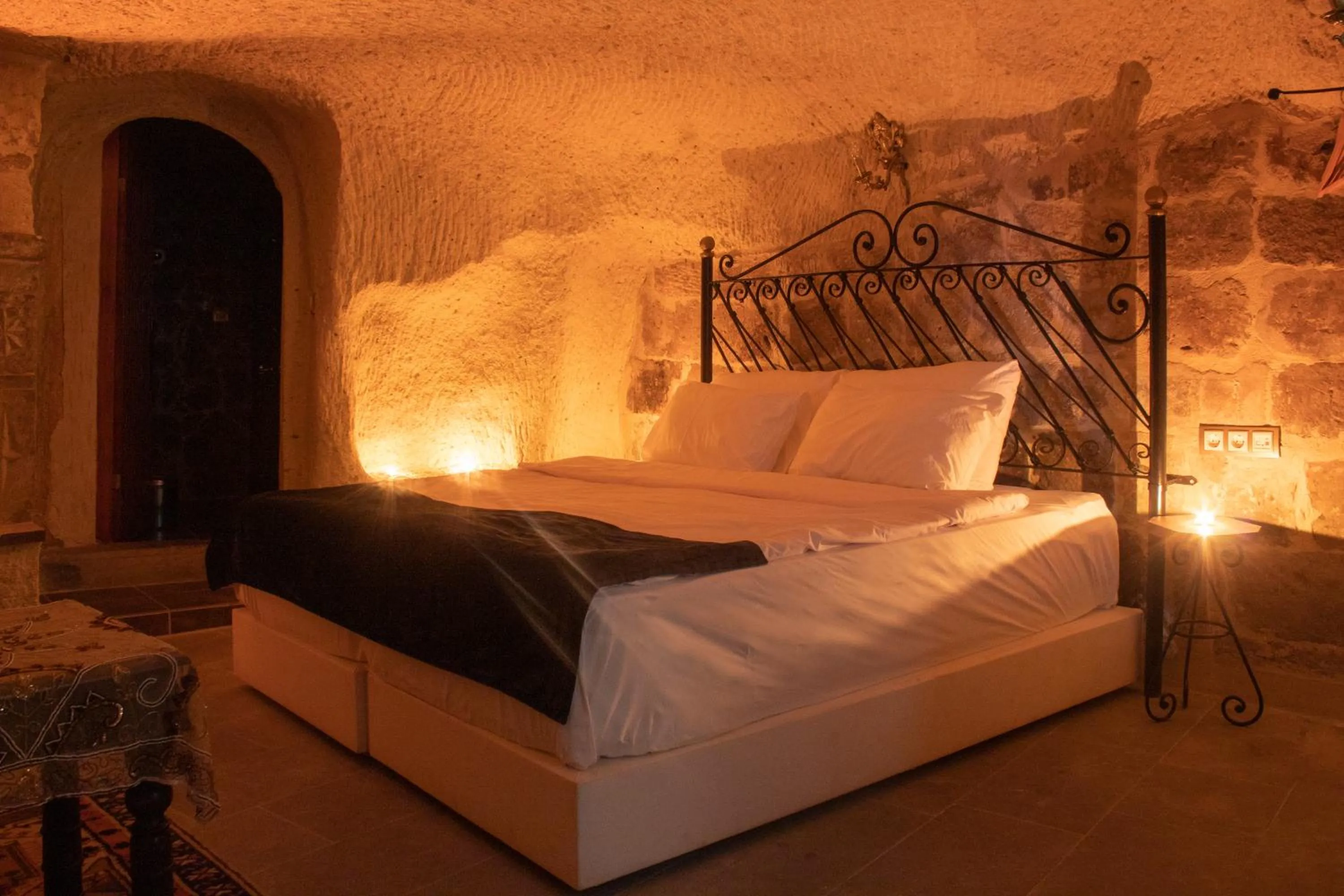 Bed in Cave Art Hotel Cappadocia