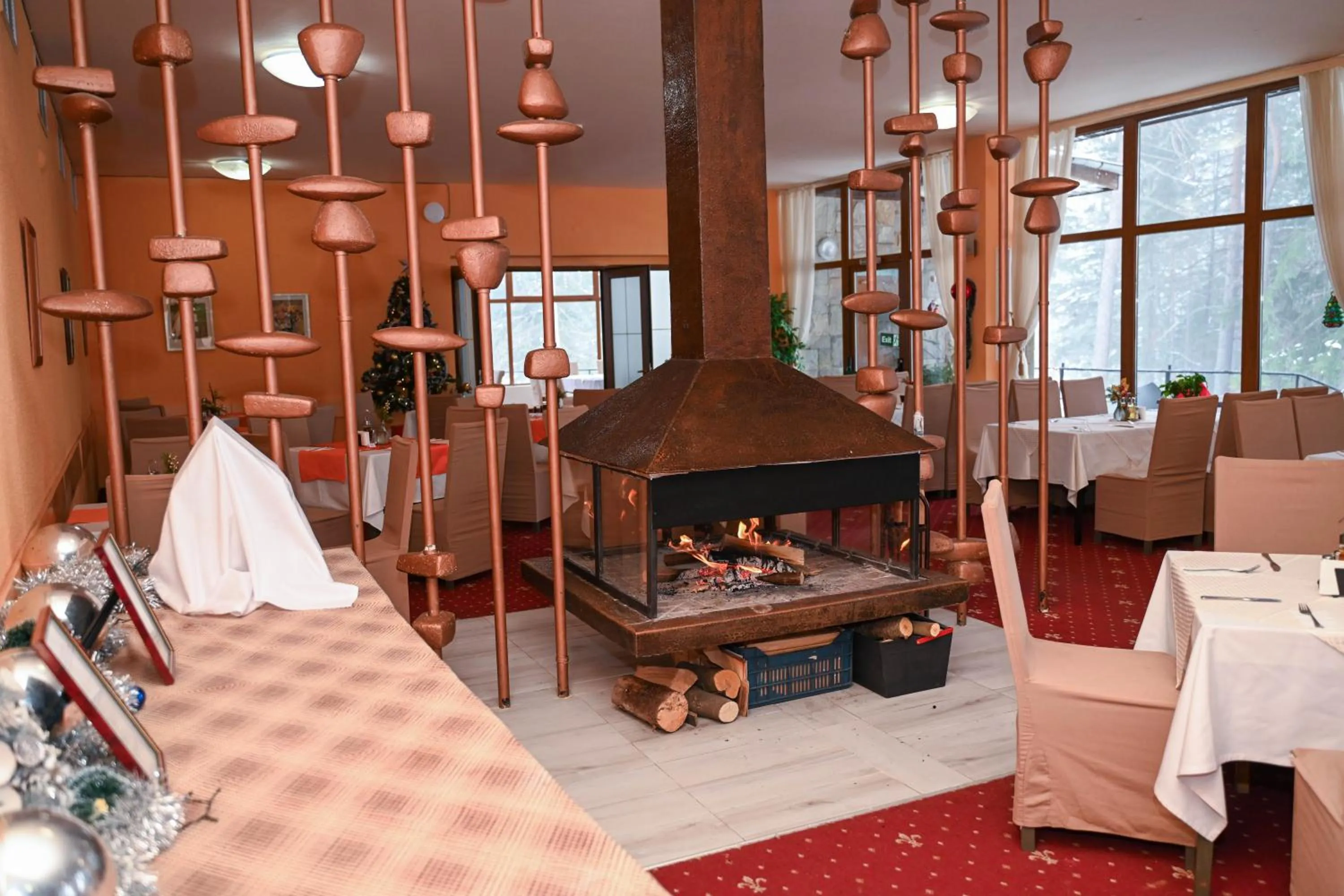 fireplace in Hotel Borovets Edelweiss