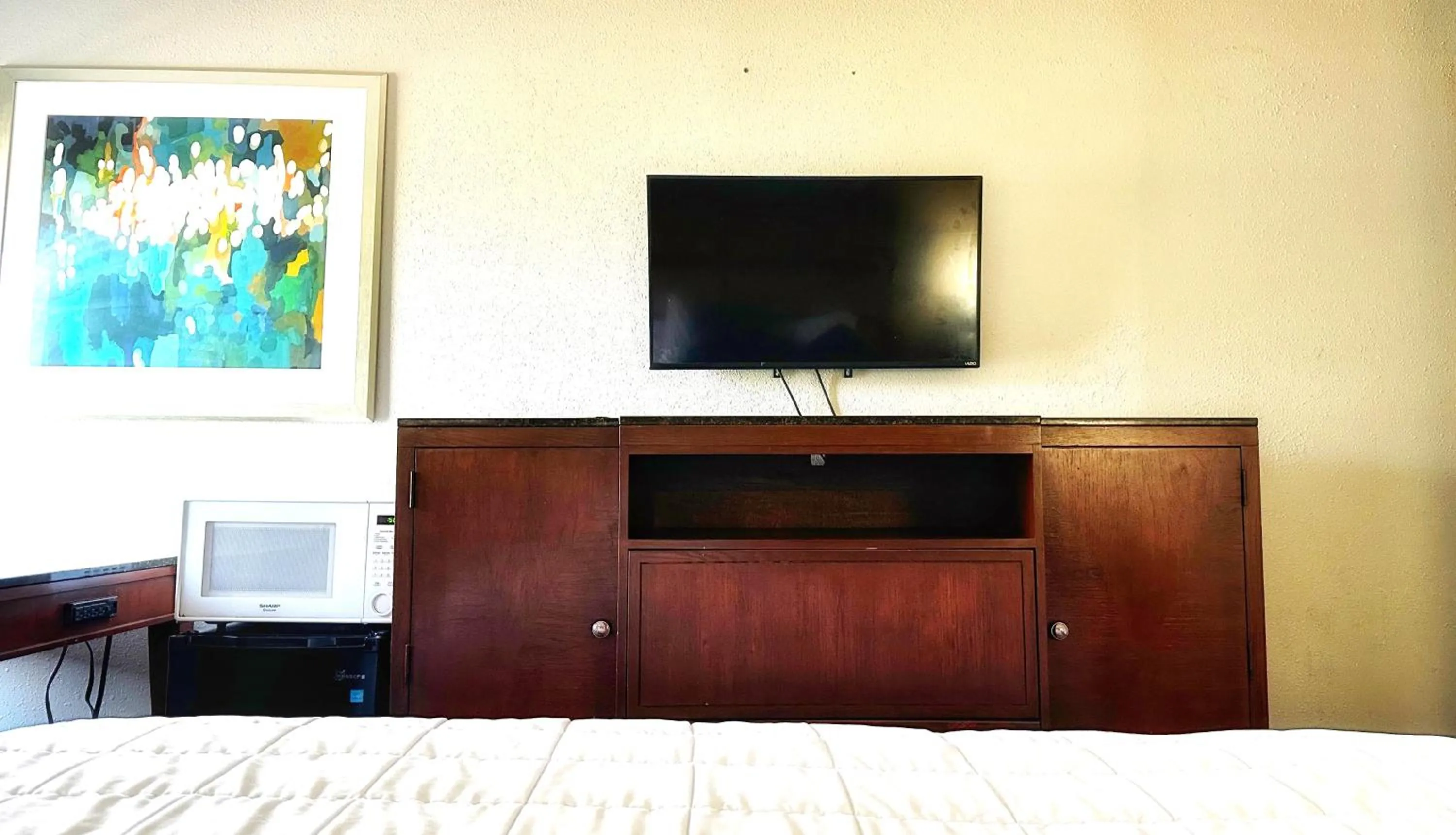 TV and multimedia, Bed in Baymont Inn and Suites by Wyndham Columbus / Near OSU